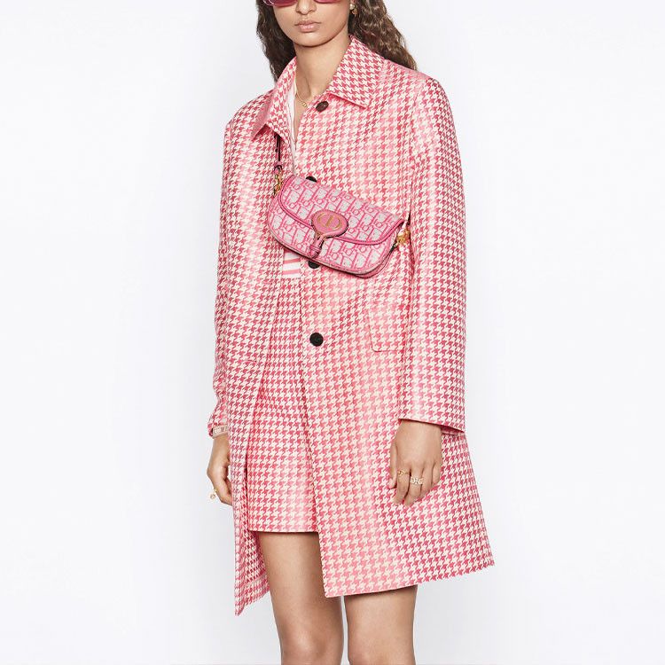 Dior Dior Pink Houndstooth Coat Size 40 Size M / US 6-8 / IT 42-44 - 11 Thumbnail