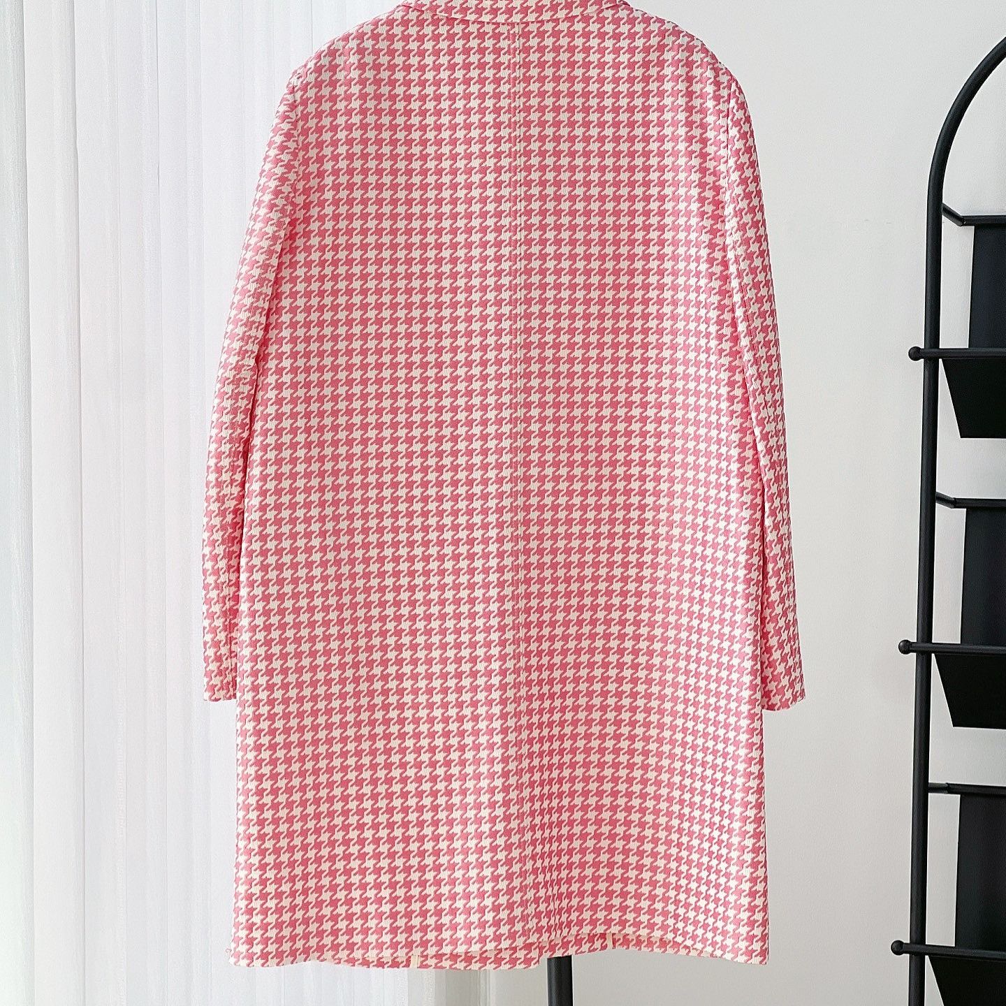 Dior Dior Pink Houndstooth Coat Size 40 Size M / US 6-8 / IT 42-44 - 2 Thumbnail