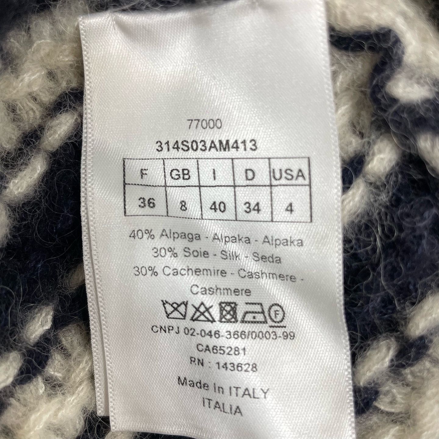 Dior Dior Striped Wool Blend Sweater Size 36 Size XS / US 0-2 / IT 36-38 - 4 Thumbnail