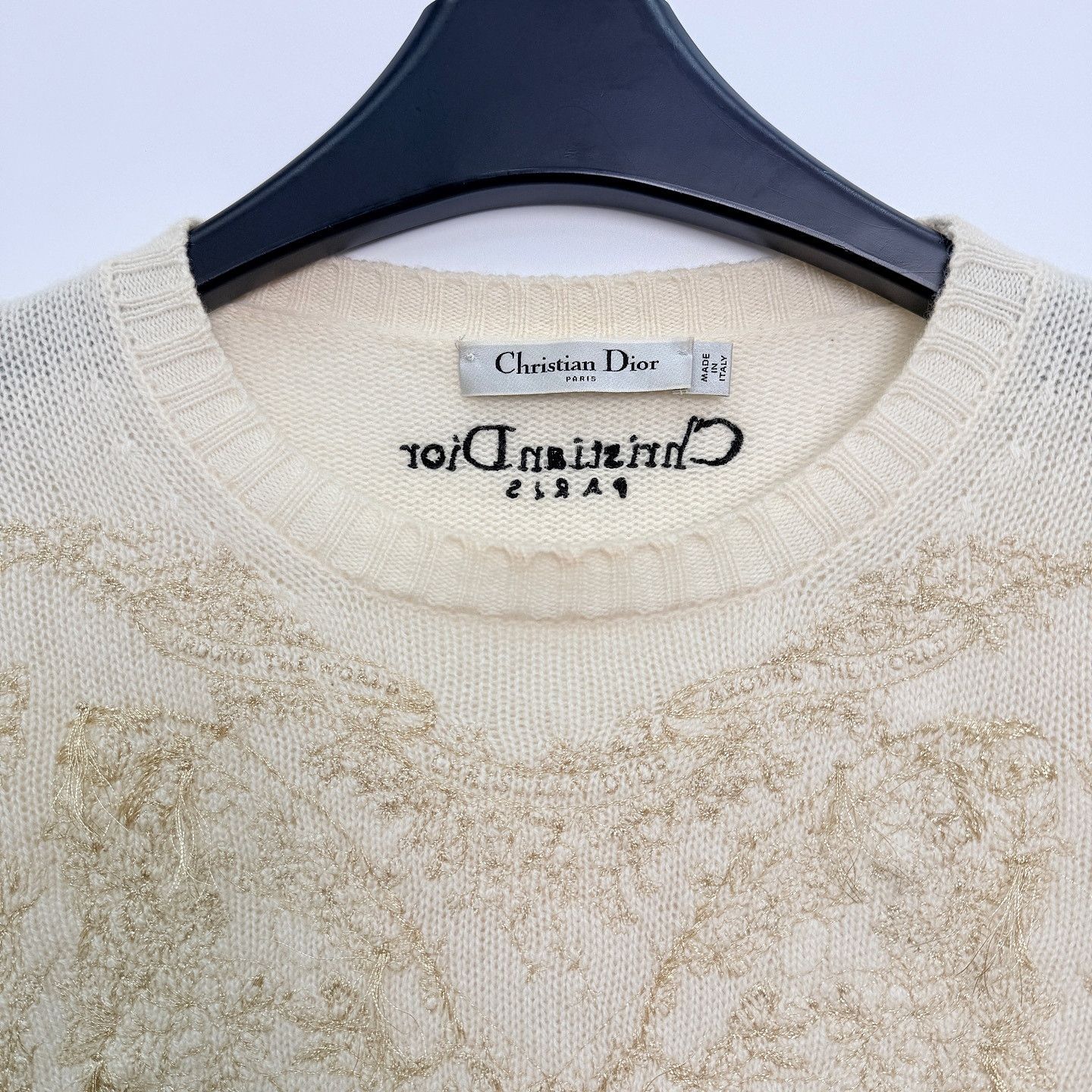 Dior Dior Butterfly Embroidered Cashmere Sweater Size 36 Size XS / US 0-2 / IT 36-38 - 6 Thumbnail