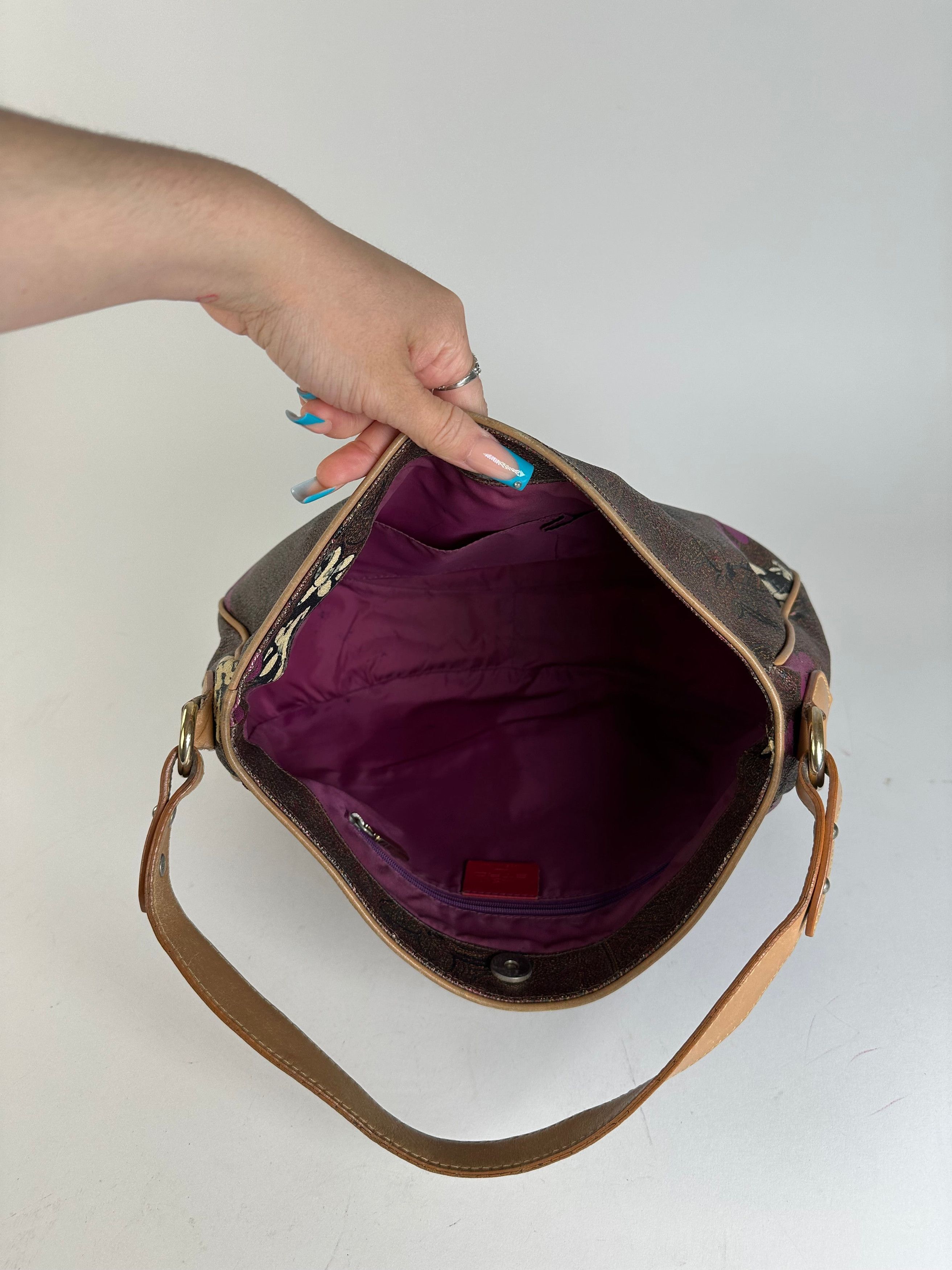 Other Vintage Etro Canvas Hobo Bag Brown Size ONE SIZE - 9 Thumbnail