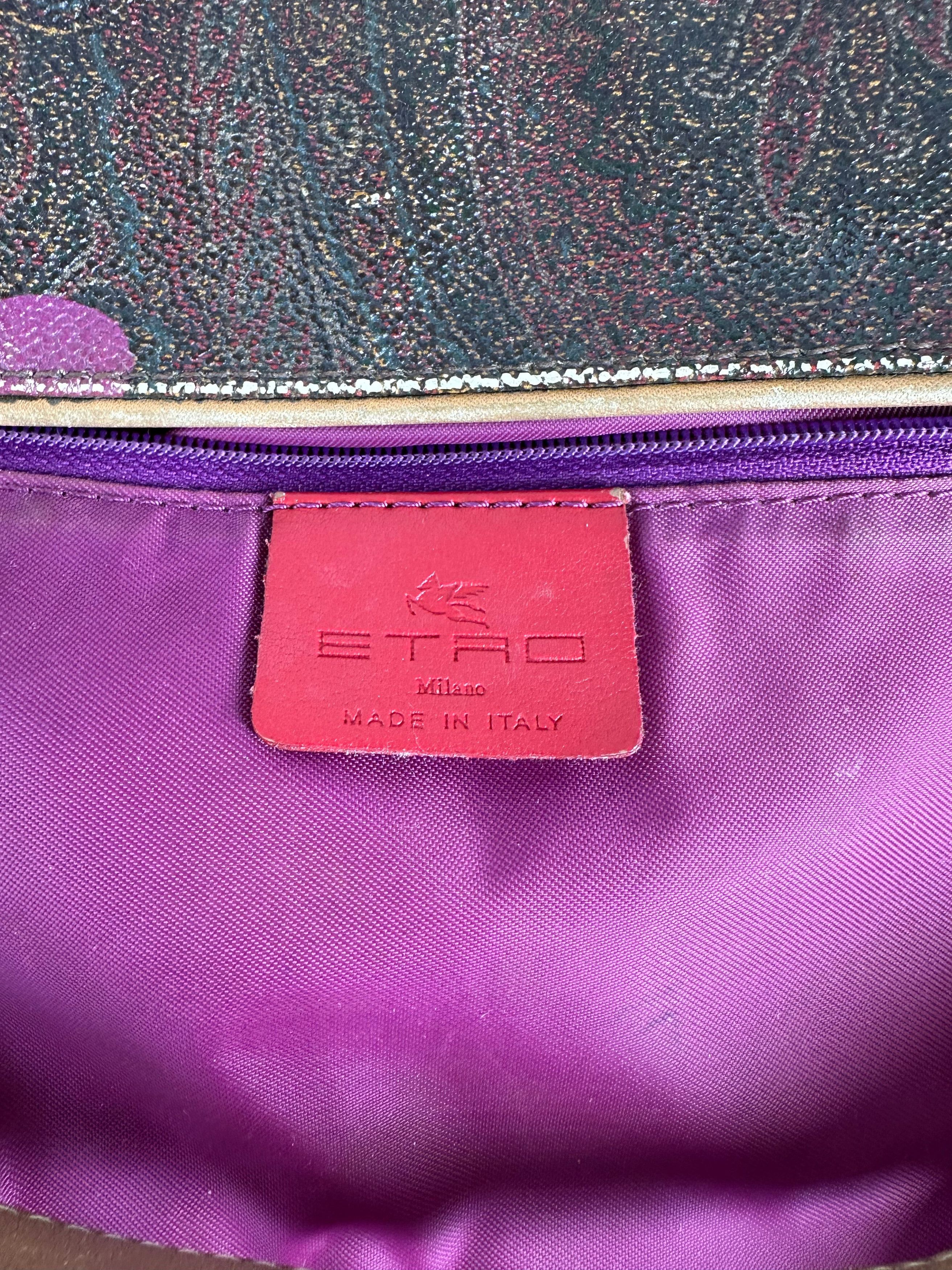 Other Vintage Etro Canvas Hobo Bag Brown Size ONE SIZE - 6 Thumbnail
