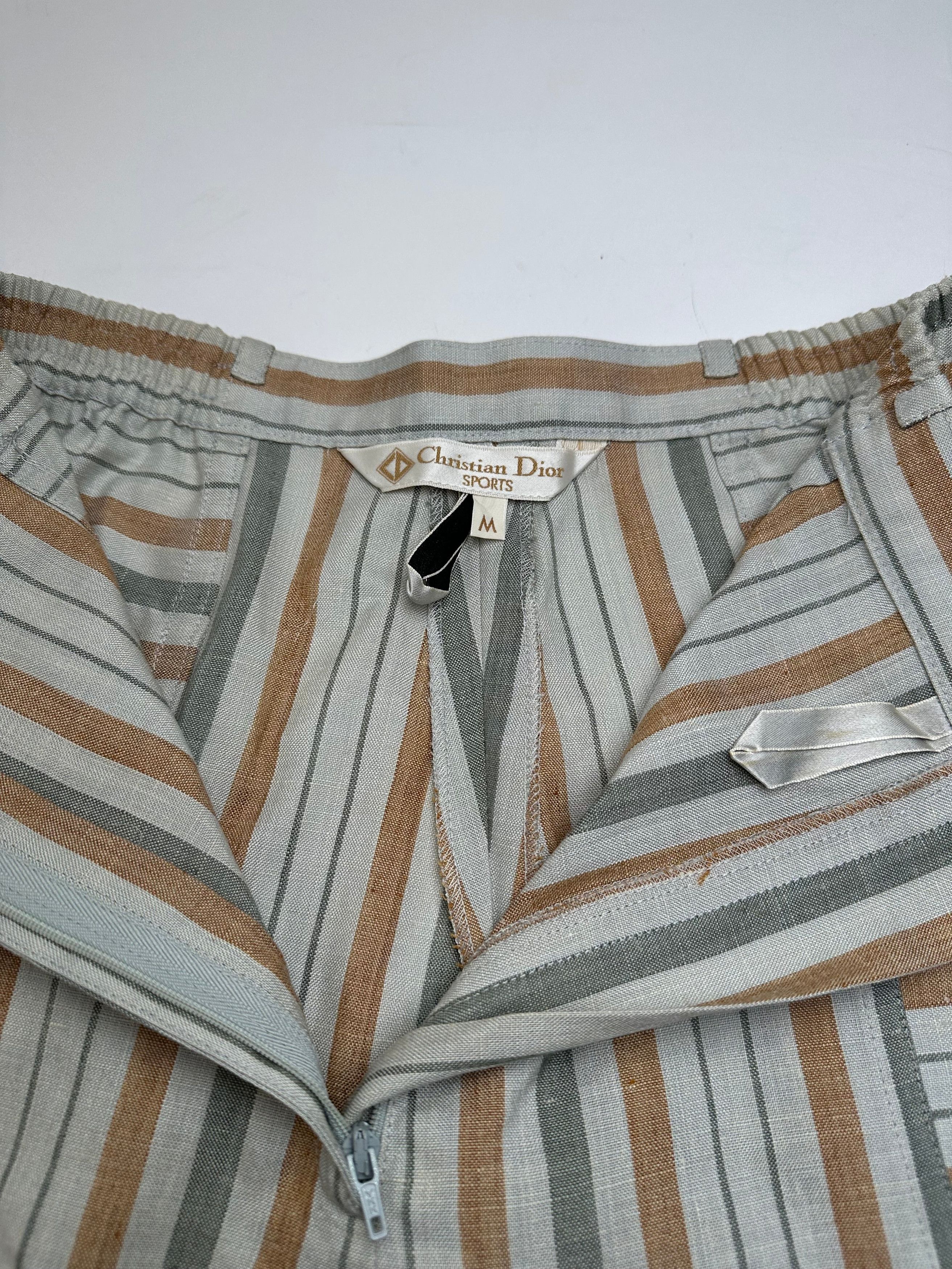 Dior Striped Cotton Blend Shorts Blue White Size 30" / US 8 / IT 44 - 3 Thumbnail