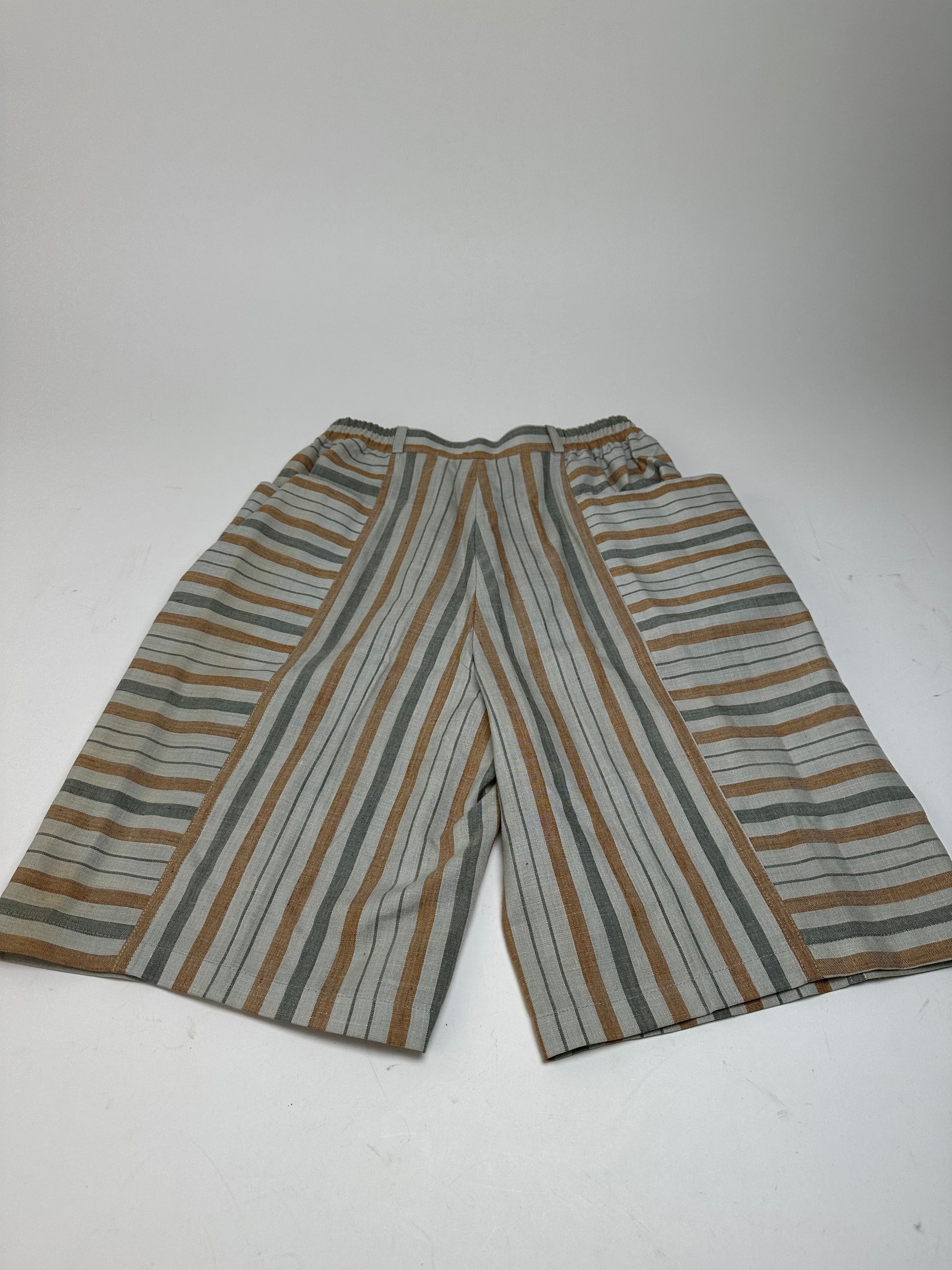 Dior Striped Cotton Blend Shorts Blue White Size 30" / US 8 / IT 44 - 2 Thumbnail