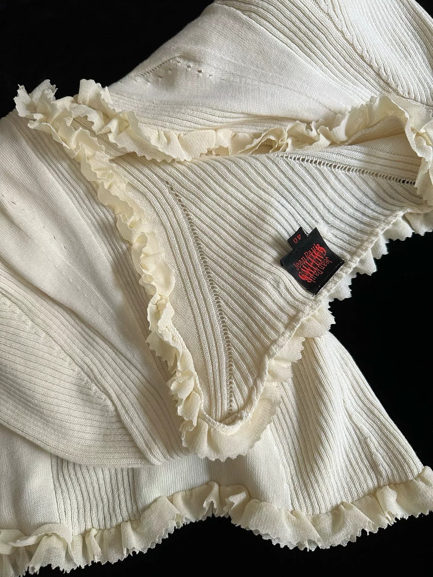 Jean Paul Gaultier Jean Paul Gaultier Vintage Lace Knit Cardigan Size S / US 4 / IT 40 - 6 Thumbnail