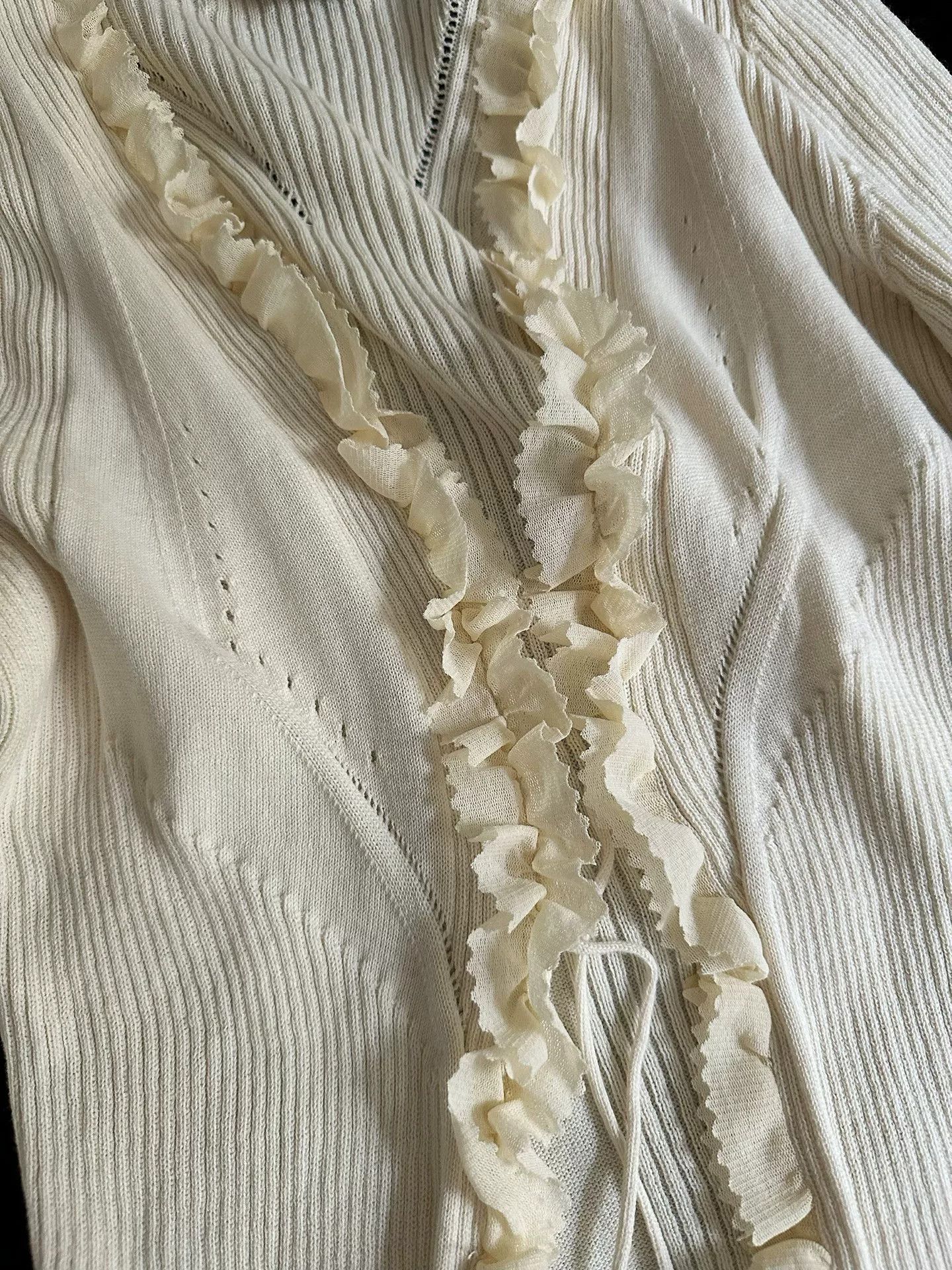 Jean Paul Gaultier Jean Paul Gaultier Vintage Lace Knit Cardigan Size S / US 4 / IT 40 - 8 Thumbnail