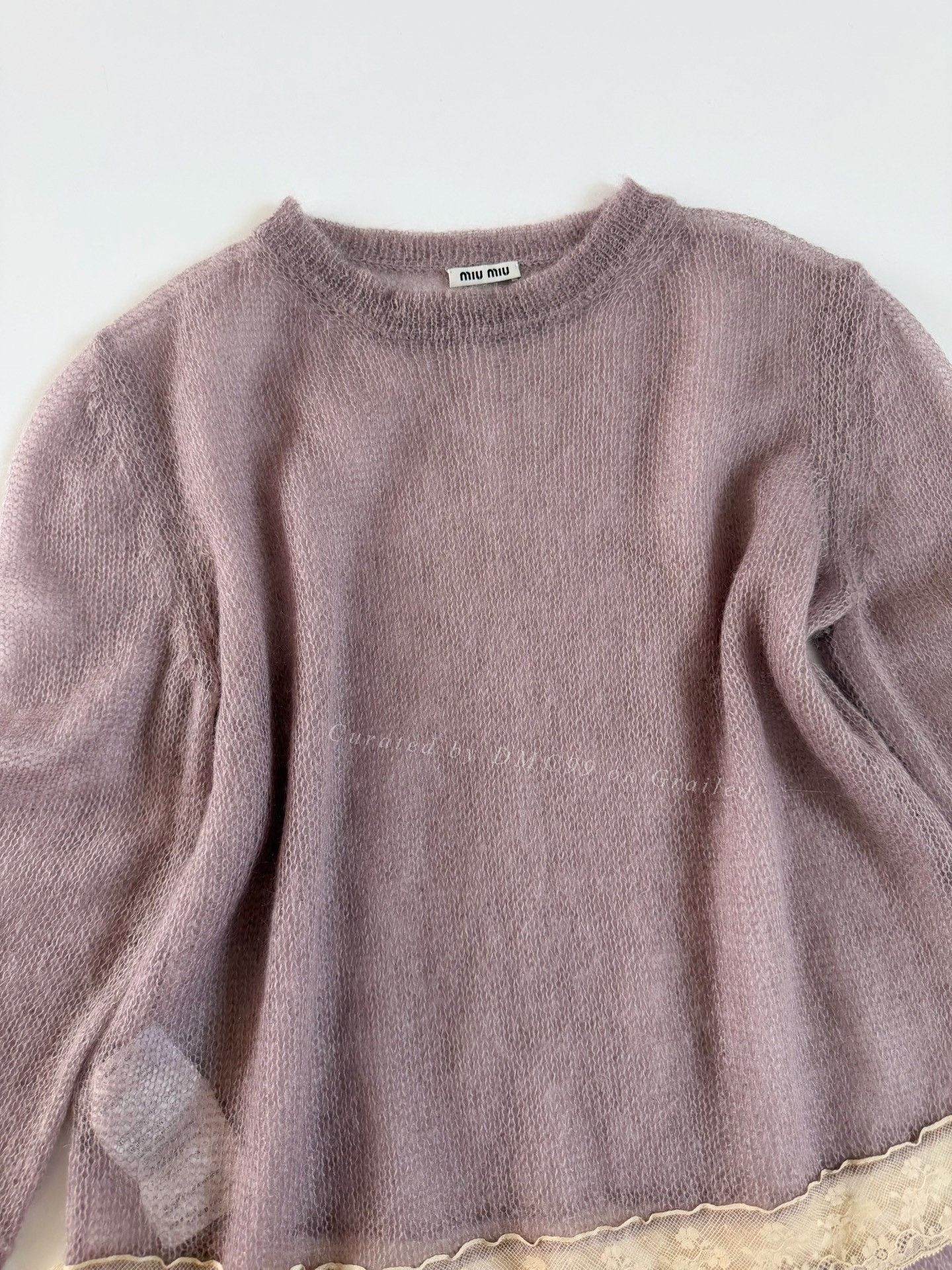 Miu Miu Miumiu Vintage Lilac Crewneck Sweater Size S / US 4 / IT 40 - 9 Thumbnail