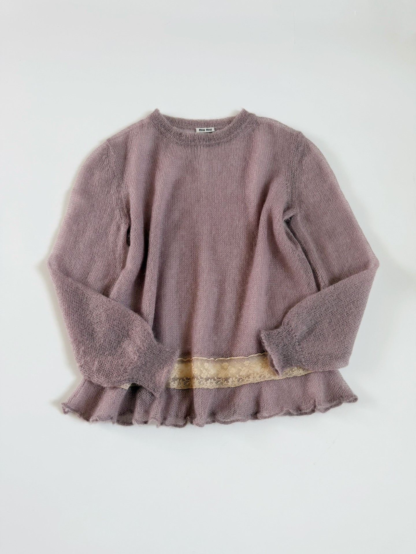 Miu Miu Miumiu Vintage Lilac Crewneck Sweater Size S / US 4 / IT 40 - 6 Thumbnail