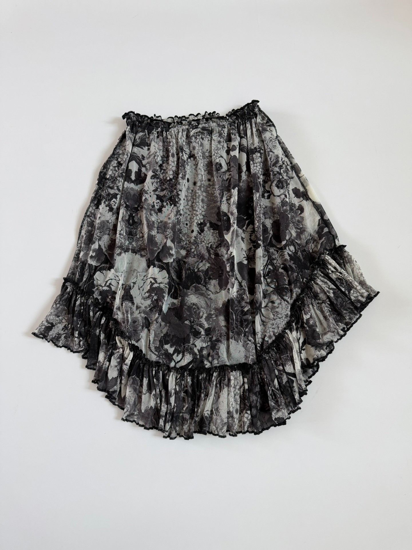 Jean Paul Gaultier Jean Paul Gaultier Vintage Portrait Floral Skirt Size 40" / US 18 - 5 Thumbnail