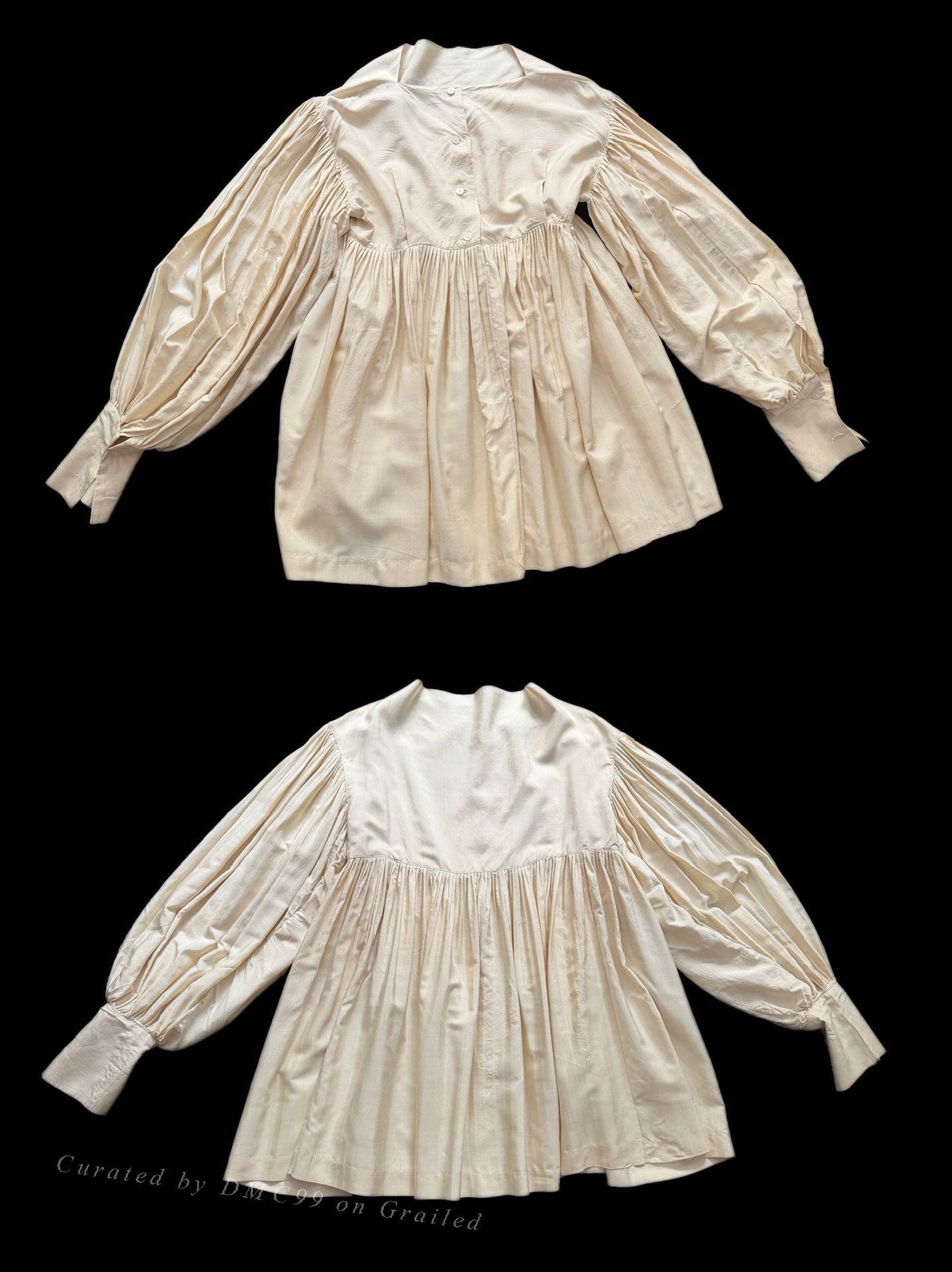 Issey Miyake Issey Miyake 1991 PwRMANwNTw Silk Puff Sleeve Shirt Size M / US 6-8 / IT 42-44 - 2 Thumbnail
