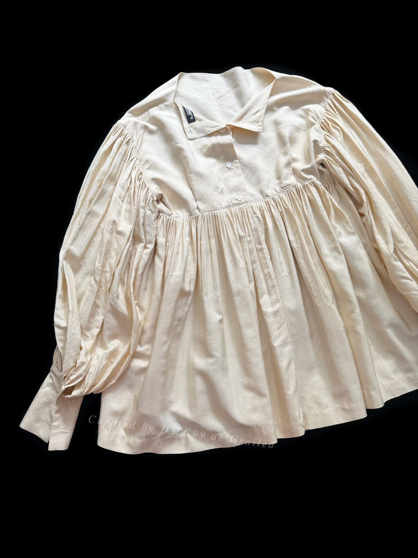 Issey Miyake Issey Miyake 1991 PwRMANwNTw Silk Puff Sleeve Shirt Size M / US 6-8 / IT 42-44 - 7 Thumbnail