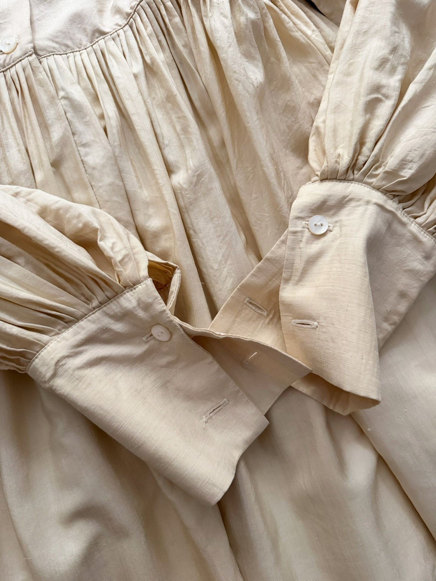 Issey Miyake Issey Miyake 1991 PwRMANwNTw Silk Puff Sleeve Shirt Size M / US 6-8 / IT 42-44 - 8 Thumbnail