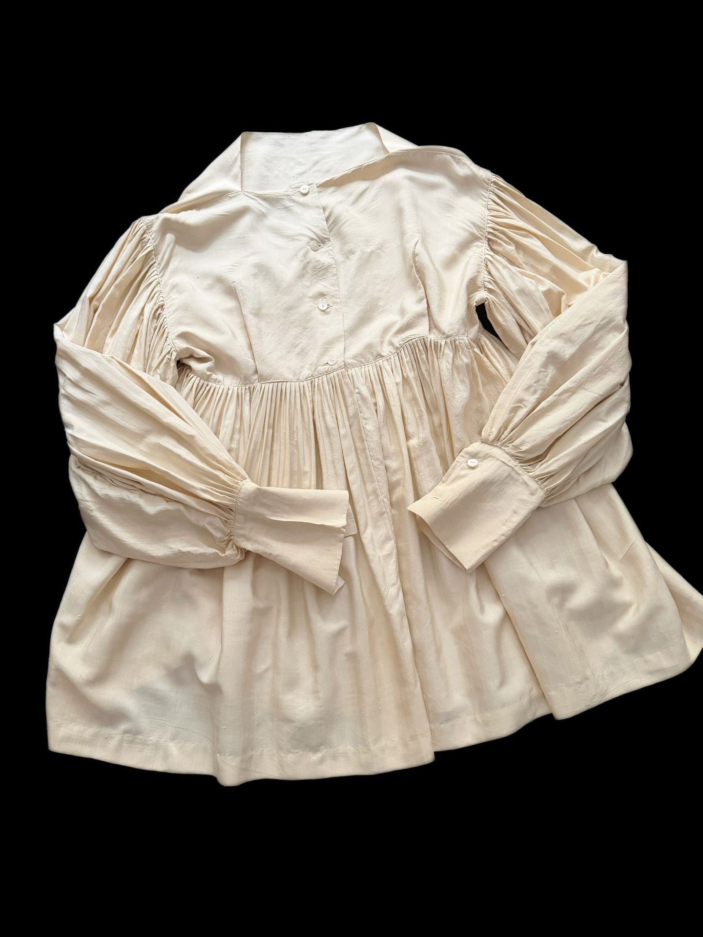 Issey Miyake Issey Miyake 1991 PwRMANwNTw Silk Puff Sleeve Shirt Size M / US 6-8 / IT 42-44 - 4 Thumbnail
