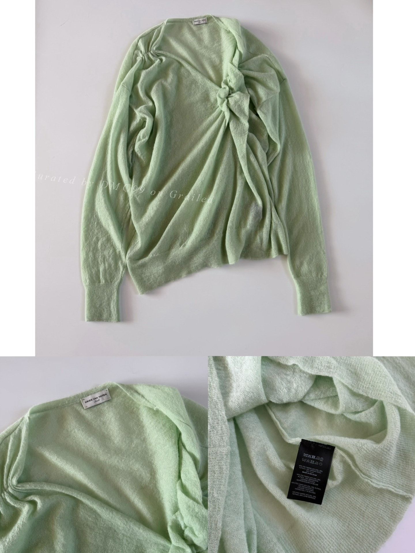 Dries Van Noten Dries Van Noten Mint Green Knot Pullover Size S / US 4 / IT 40 - 9 Thumbnail