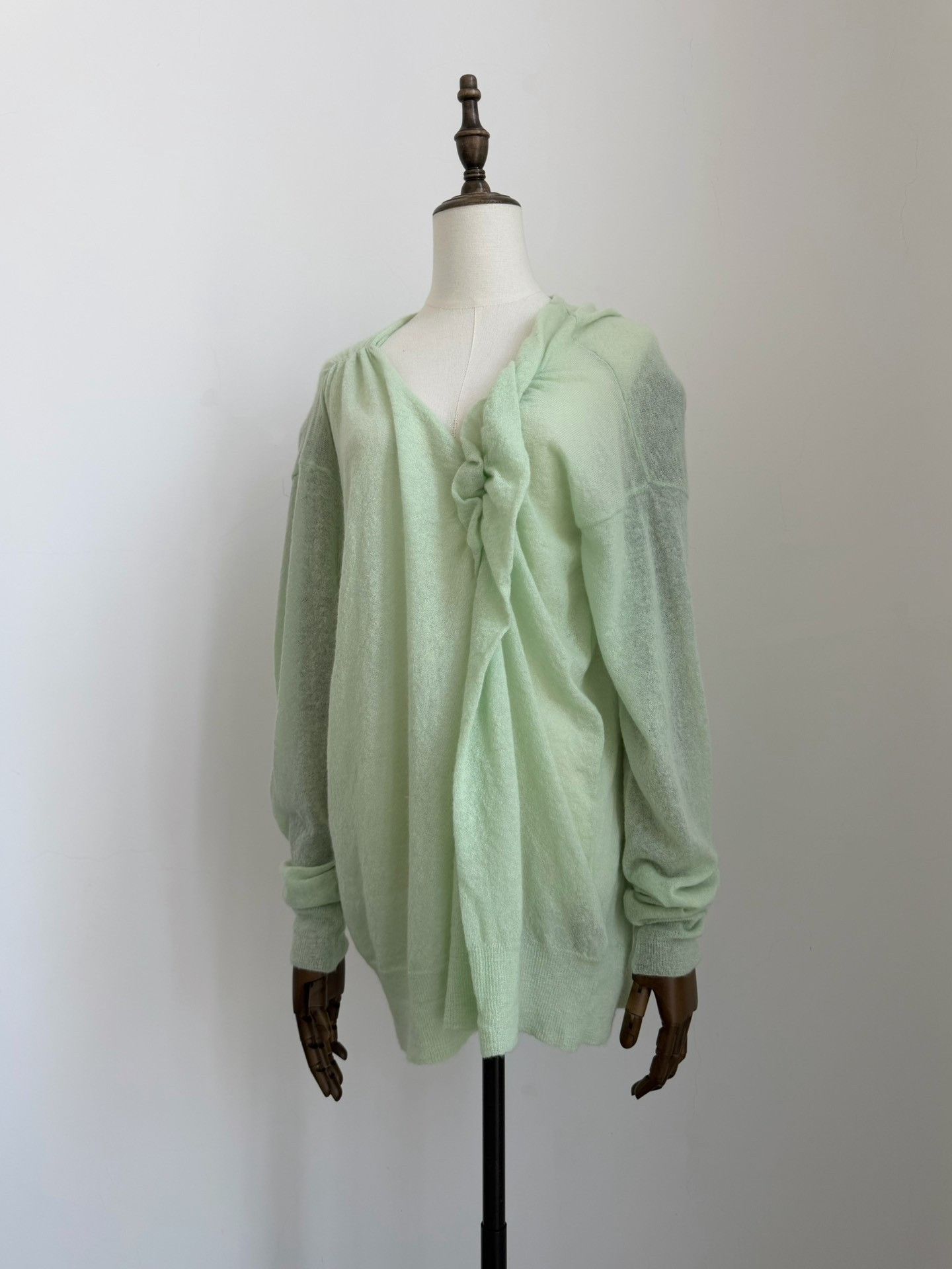 Dries Van Noten Dries Van Noten Mint Green Knot Pullover Size S / US 4 / IT 40 - 4 Thumbnail