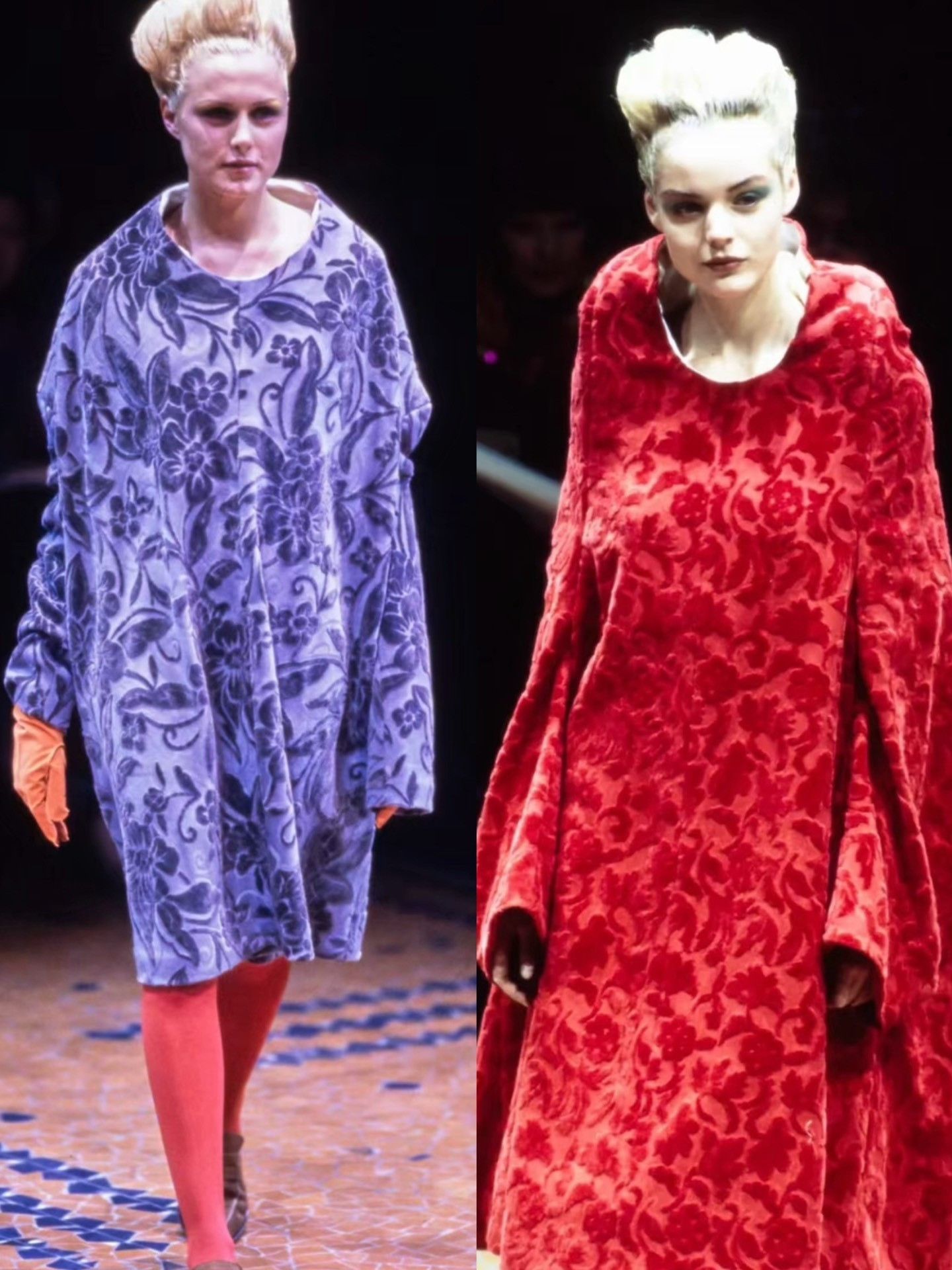 Rei Kawakubo Comme des Garçons 1996 Flocked Floral Skirt Size 33" - 2 Thumbnail