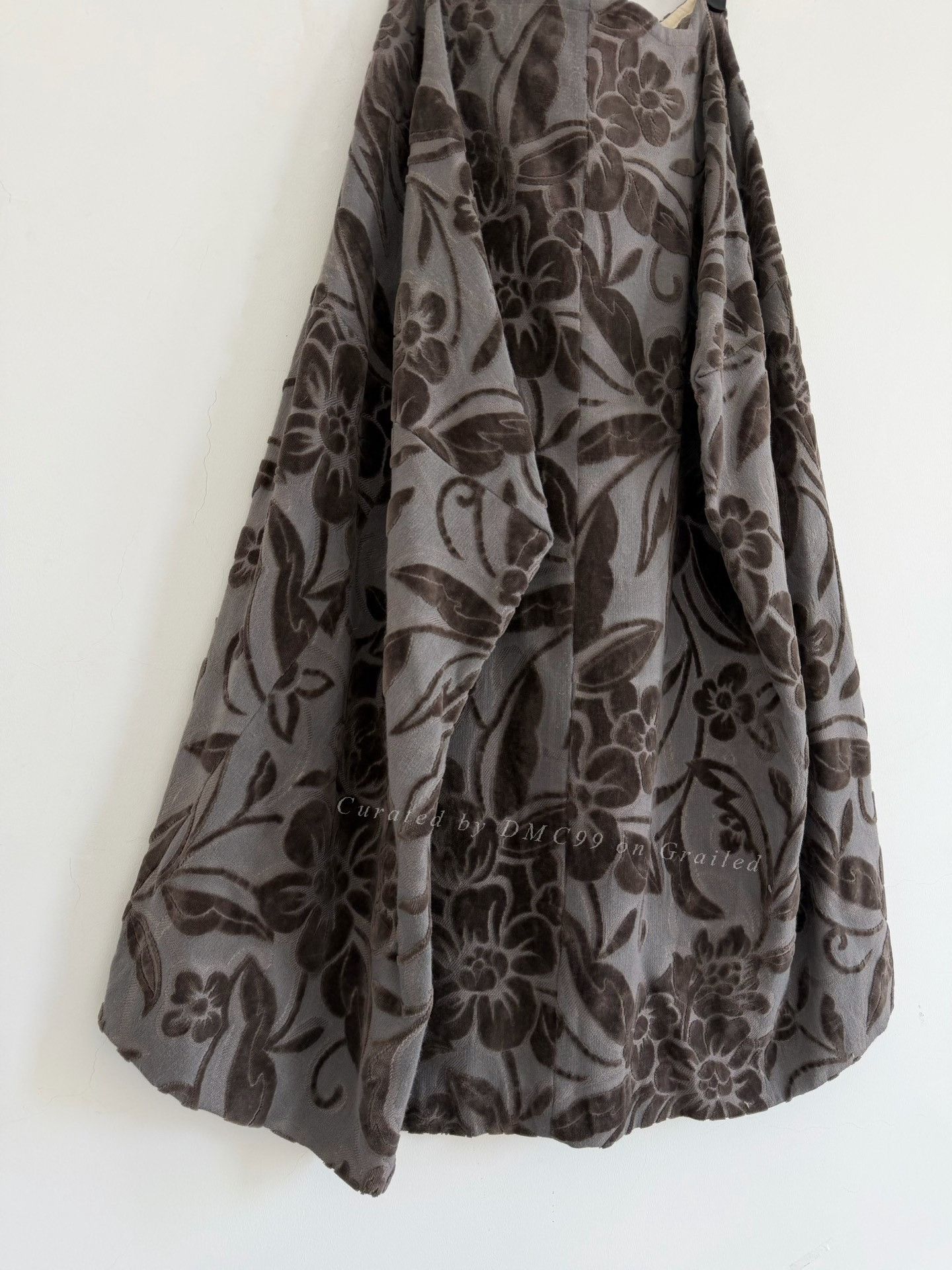 Rei Kawakubo Comme des Garçons 1996 Flocked Floral Skirt Size 33" - 8 Thumbnail