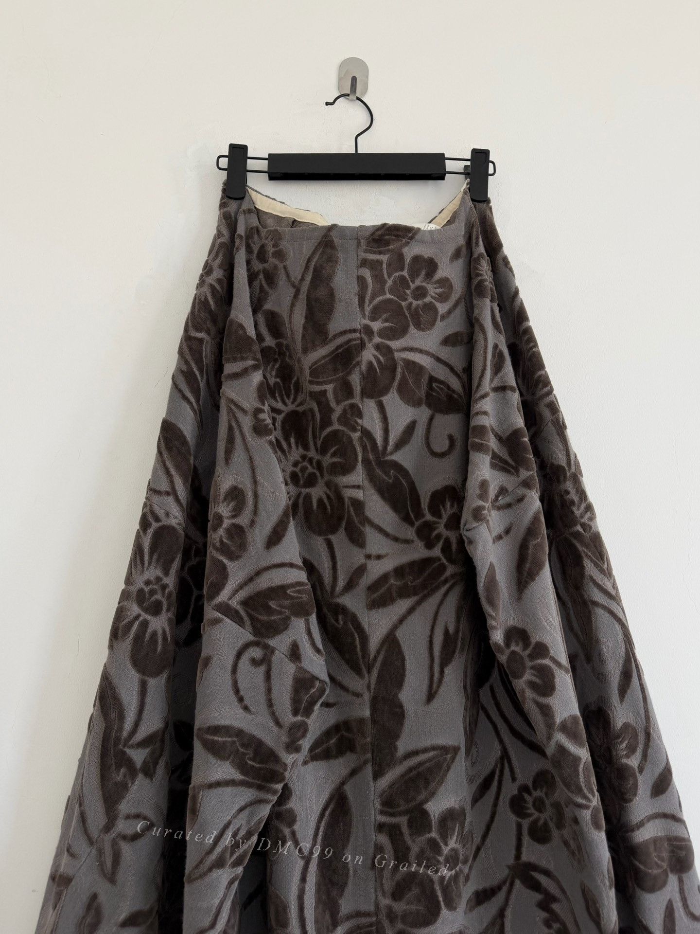 Rei Kawakubo Comme des Garçons 1996 Flocked Floral Skirt Size 33" - 4 Thumbnail