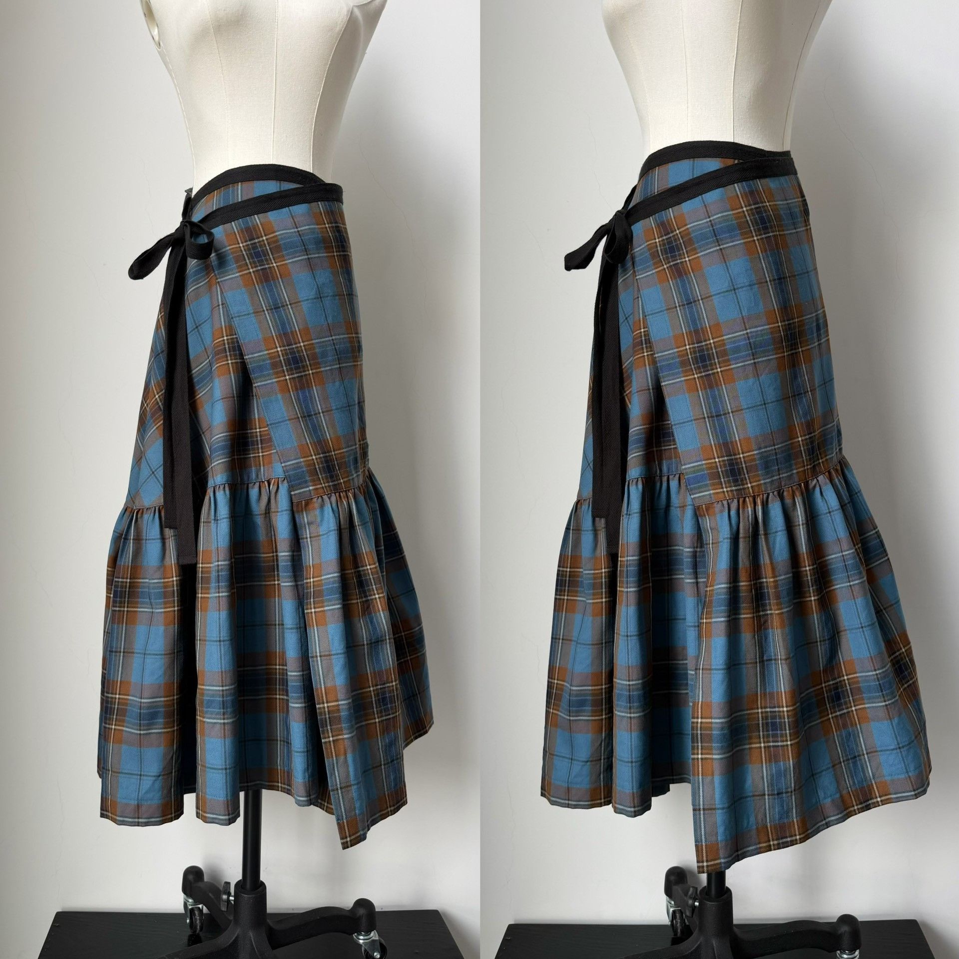 Junya Watanabe Junya Watanabe 1997 Plaid Apron Skirt Size 42" / US 20 - 8 Thumbnail