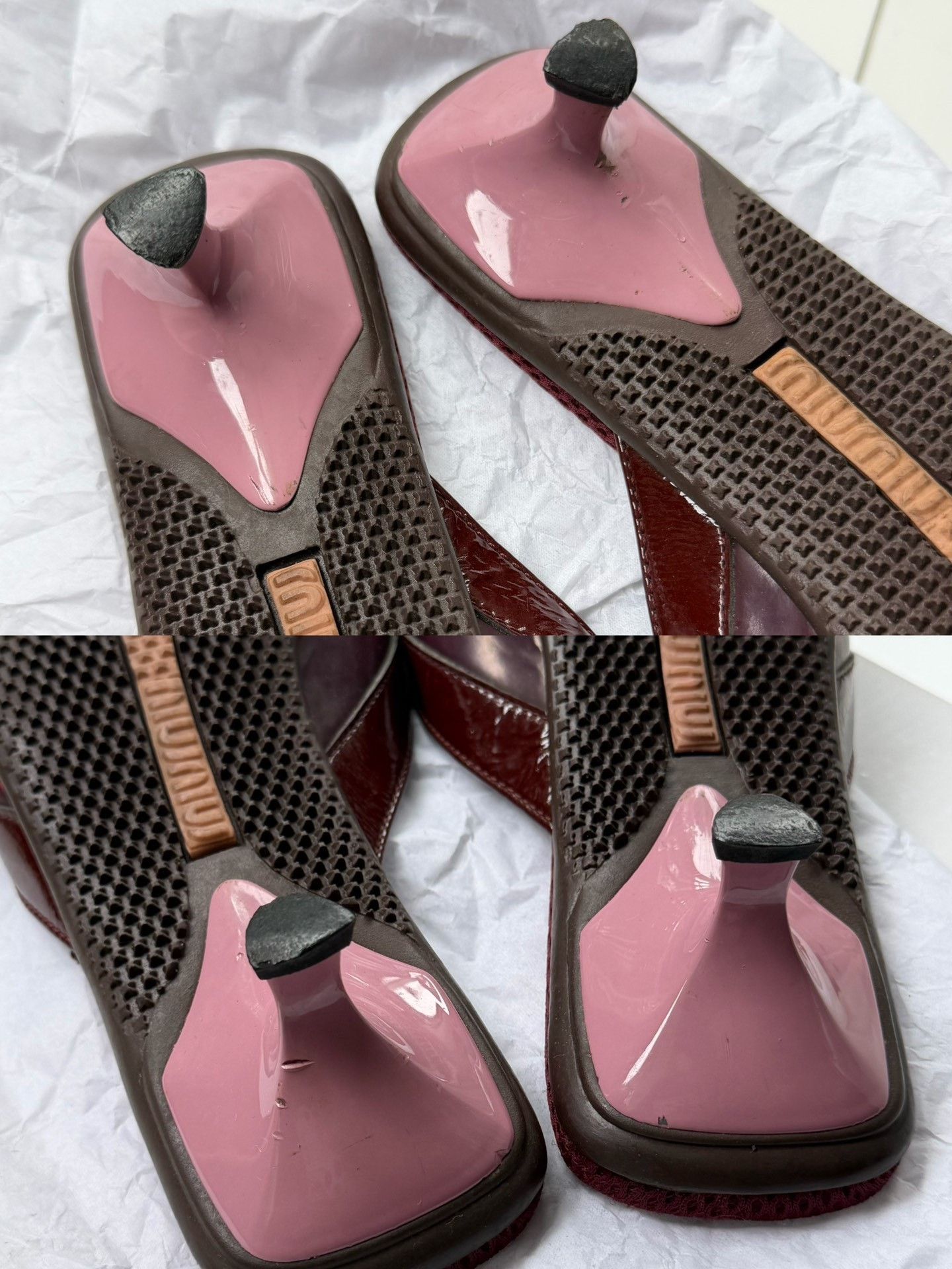 Miu Miu MiuMiu 00ss Red Patent Leather Mules Size US 6 / IT 36 - 9 Thumbnail