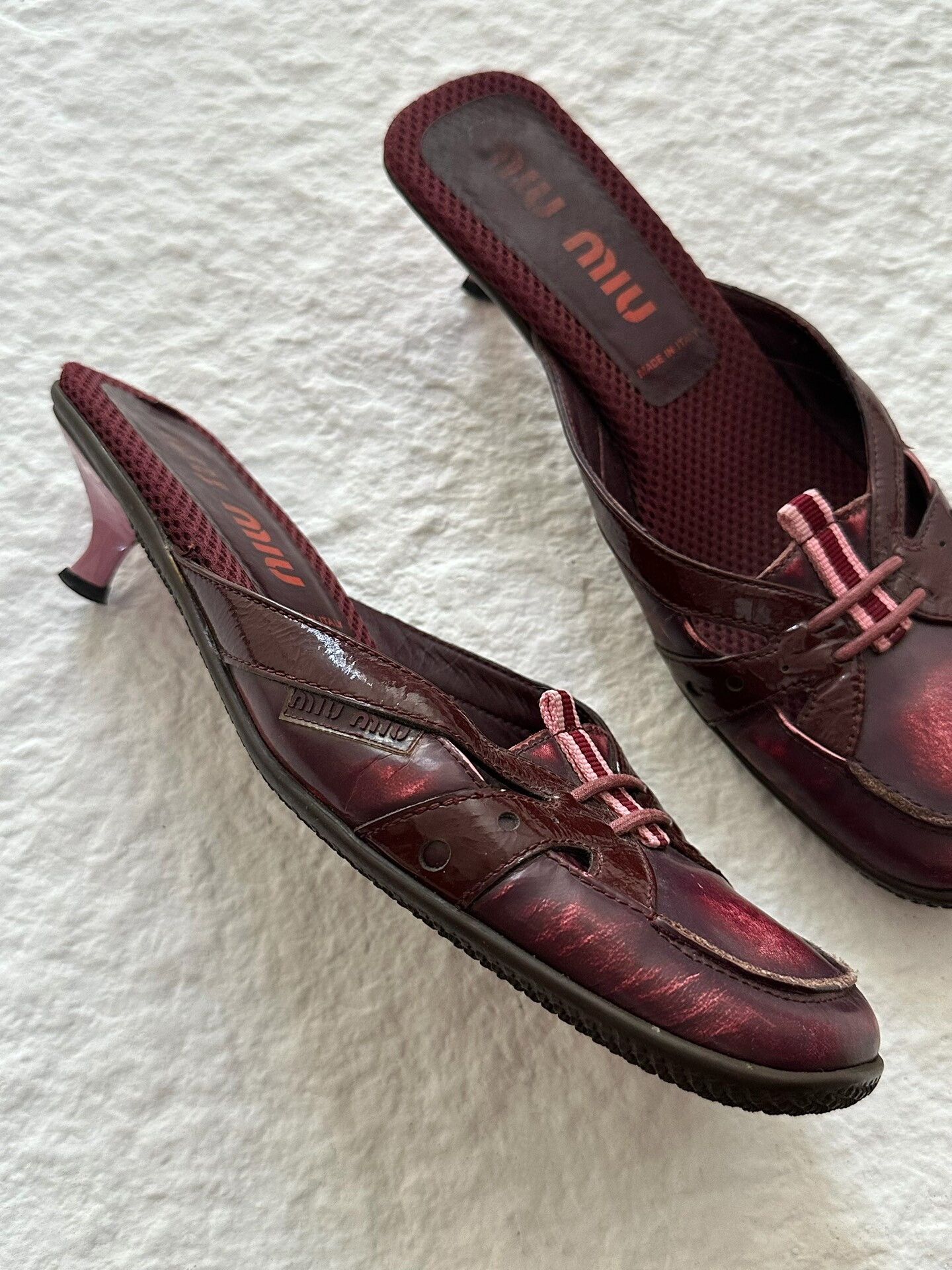 Miu Miu MiuMiu 00ss Red Patent Leather Mules Size US 6 / IT 36 - 4 Thumbnail