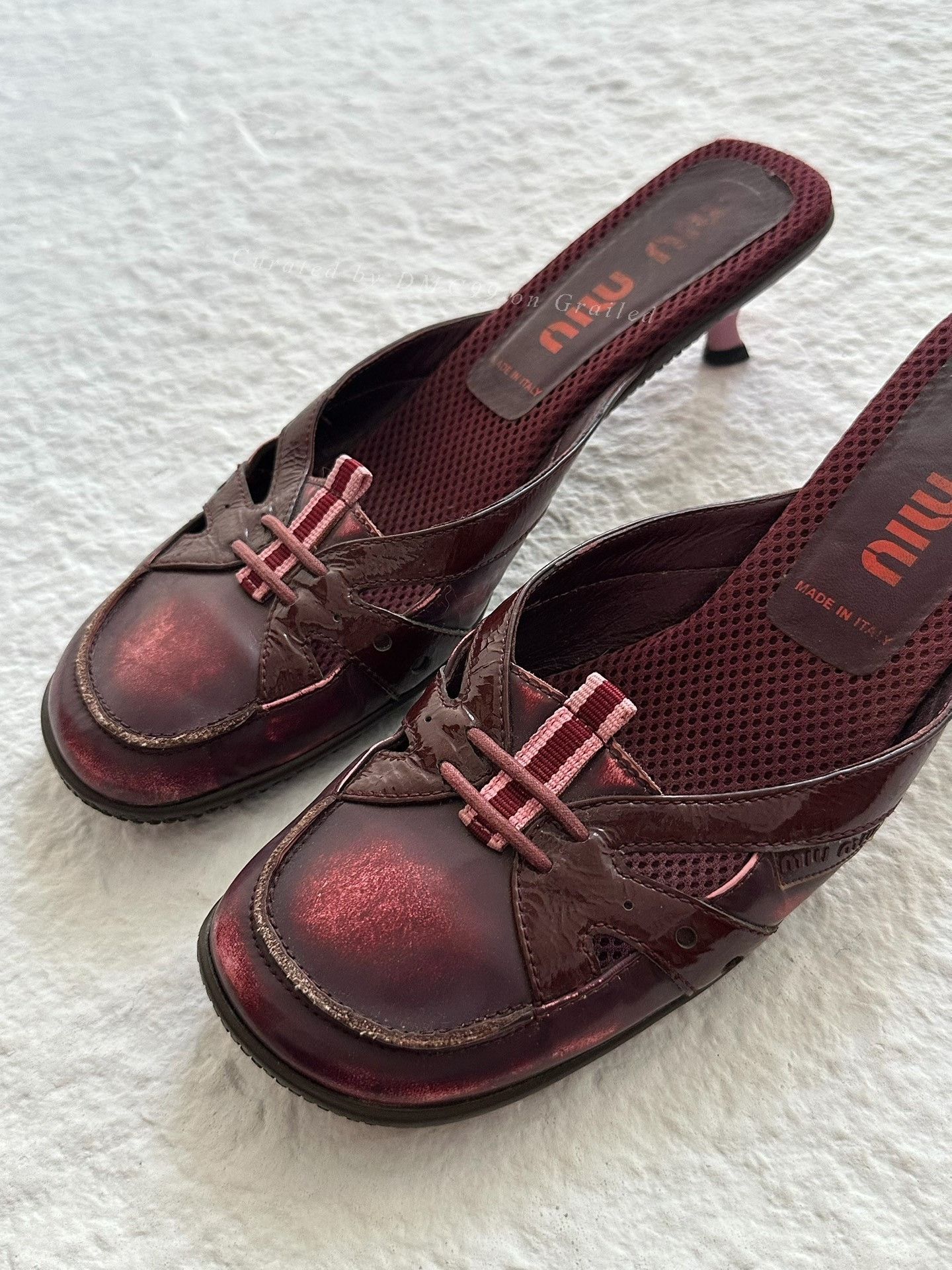 Miu Miu MiuMiu 00ss Red Patent Leather Mules Size US 6 / IT 36 - 2 Thumbnail