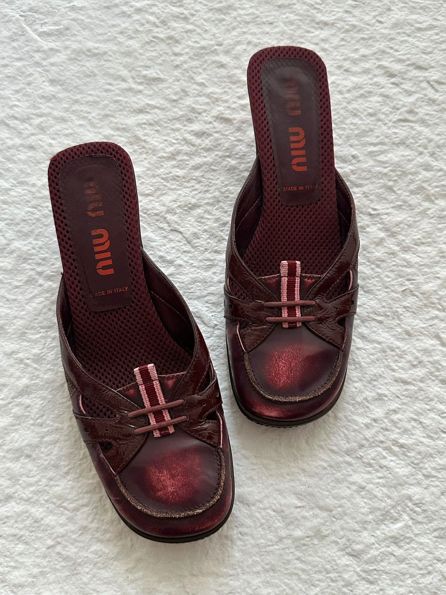 Miu Miu MiuMiu 00ss Red Patent Leather Mules Size US 6 / IT 36 - 3 Thumbnail