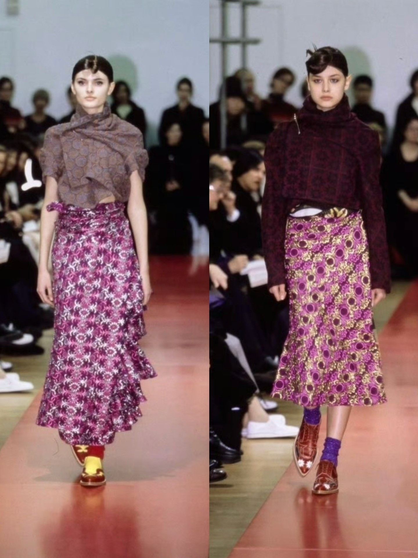 Rei Kawakubo Comme des Garçons 1999 Runway Patchwork Skirt Size 38" / US 16 / IT 52 - 3 Thumbnail