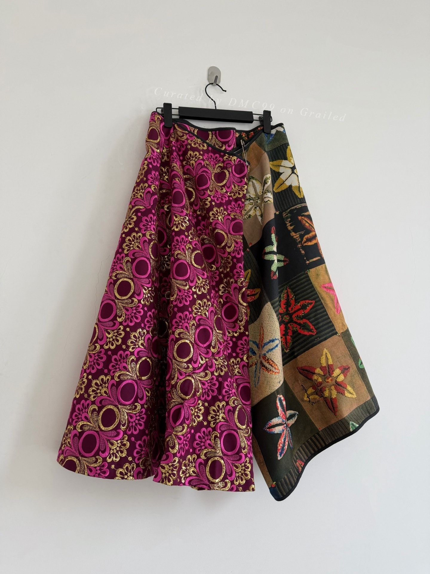 Rei Kawakubo Comme des Garçons 1999 Runway Patchwork Skirt Size 38" / US 16 / IT 52 - 8 Thumbnail
