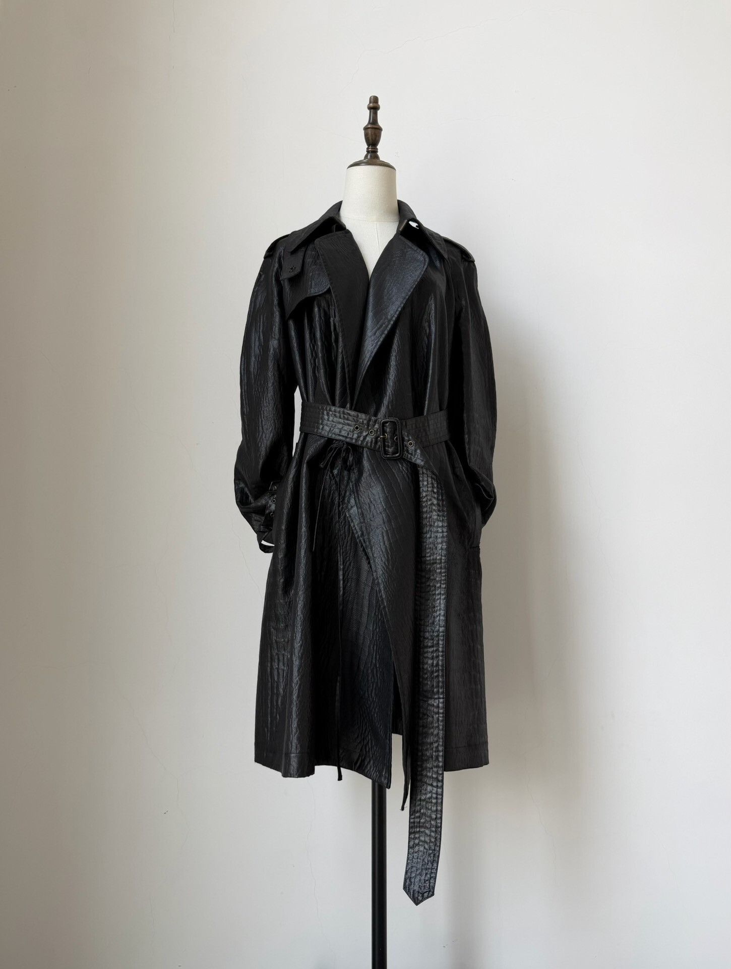Jean Paul Gaultier Jean Paul Gaultier Vintage Faux Leather Trench Size S / US 4 / IT 40 - 4 Thumbnail