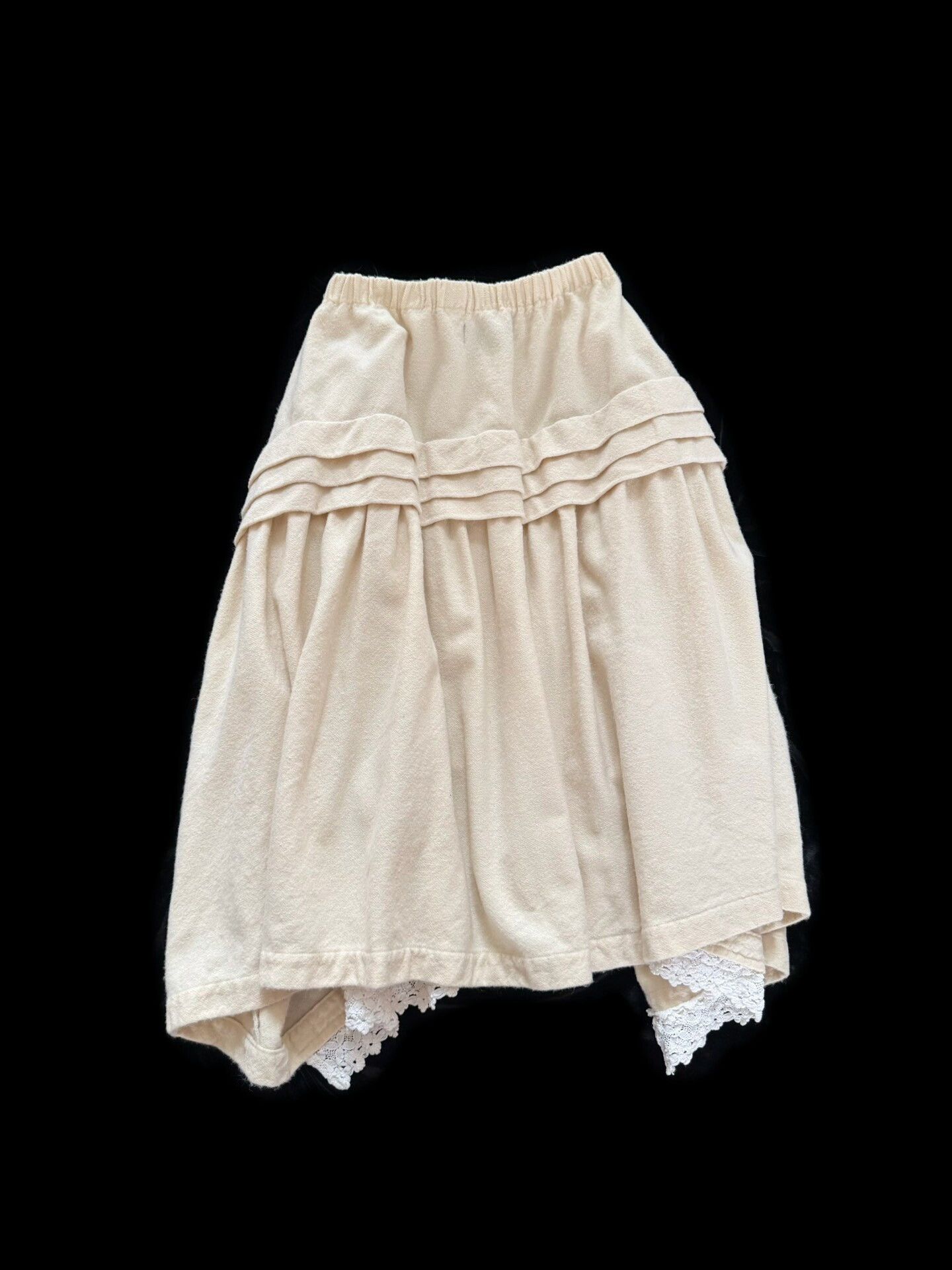 Rei Kawakubo Comme des Garçons Tricot Lace Panel Skirt Size 36" / US 14 / IT 50 - 3 Thumbnail