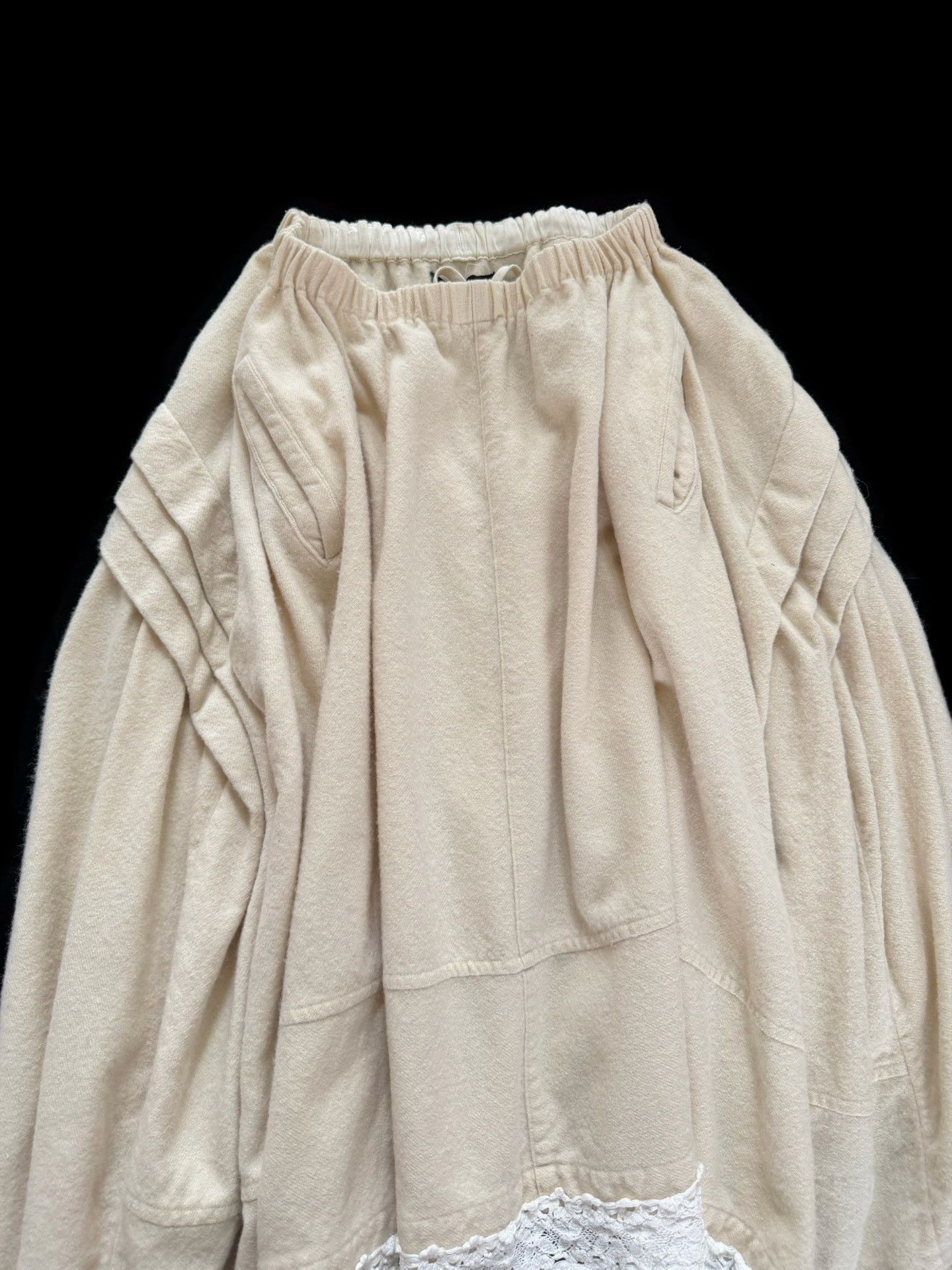 Rei Kawakubo Comme des Garçons Tricot Lace Panel Skirt Size 36" / US 14 / IT 50 - 2 Thumbnail