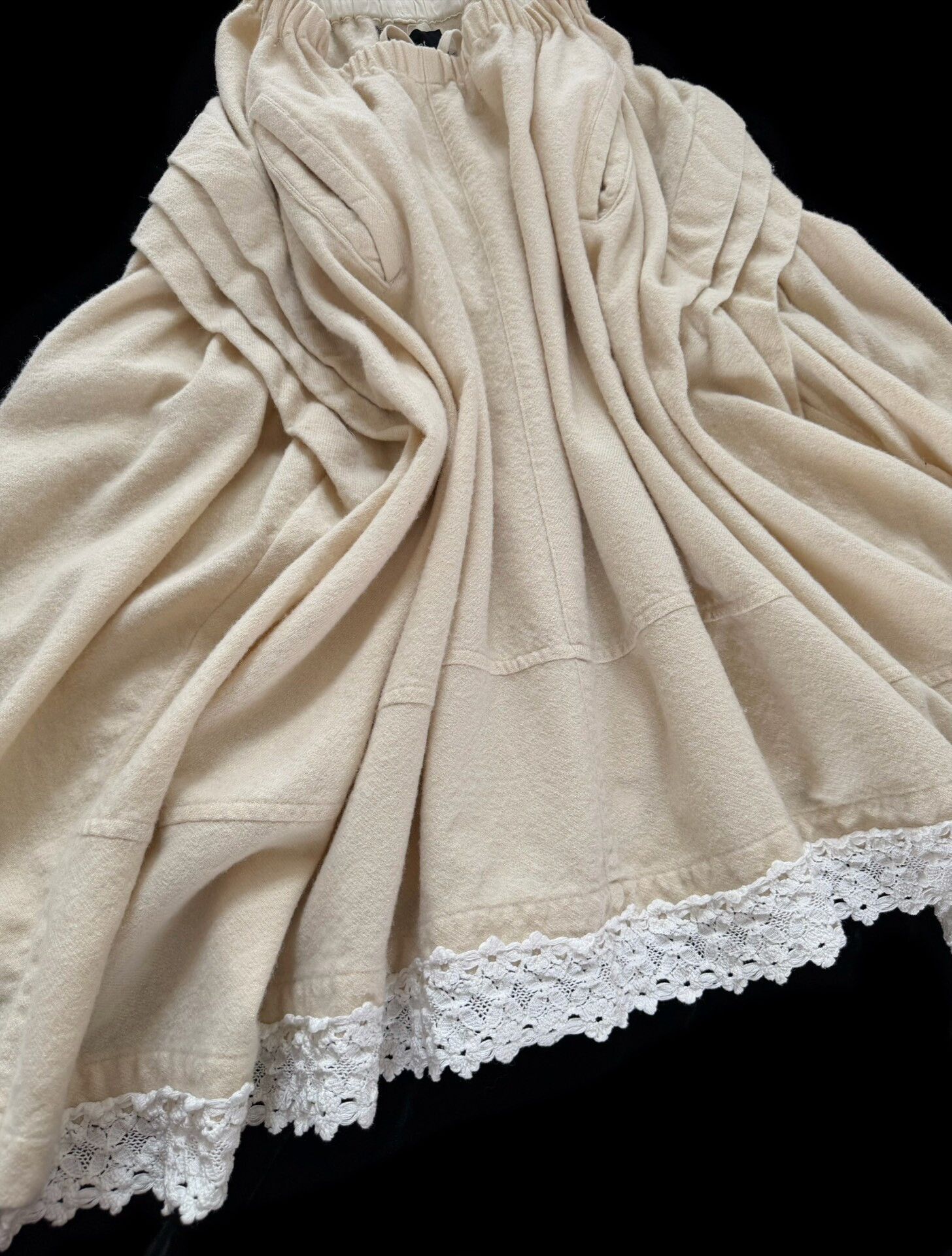 Rei Kawakubo Comme des Garçons Tricot Lace Panel Skirt Size 36" / US 14 / IT 50 - 6 Thumbnail