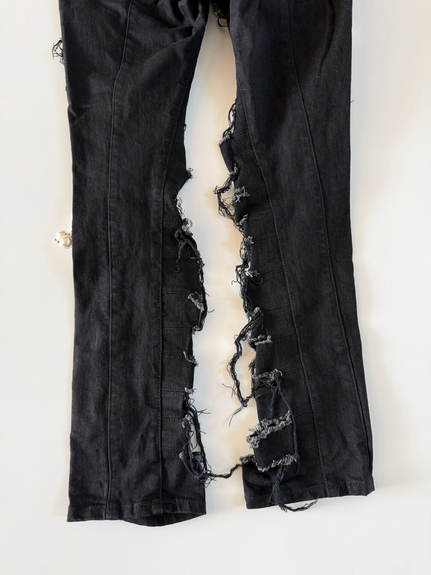 Junya Watanabe Junya Watanabe 23SS Beaded Distressed Jeans Size 38" / US 16 / IT 52 - 5 Thumbnail