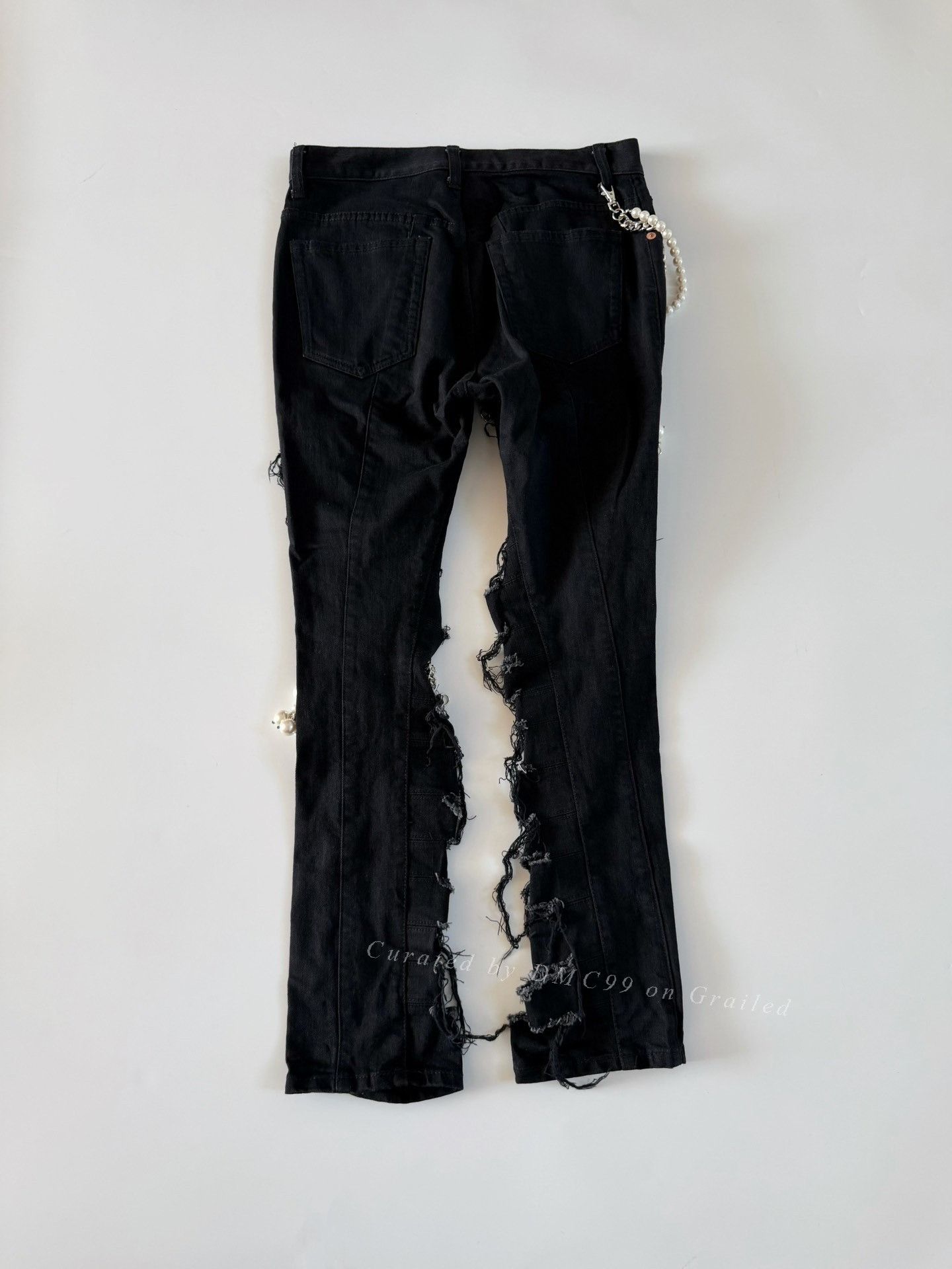 Junya Watanabe Junya Watanabe 23SS Beaded Distressed Jeans Size 38" / US 16 / IT 52 - 4 Thumbnail