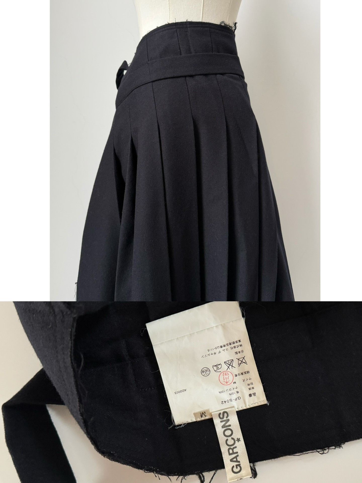 Comme des Garcons Comme des Garçons 2005 Asymmetric Wool Skirt Size 38" / US 16 / IT 52 - 9 Thumbnail
