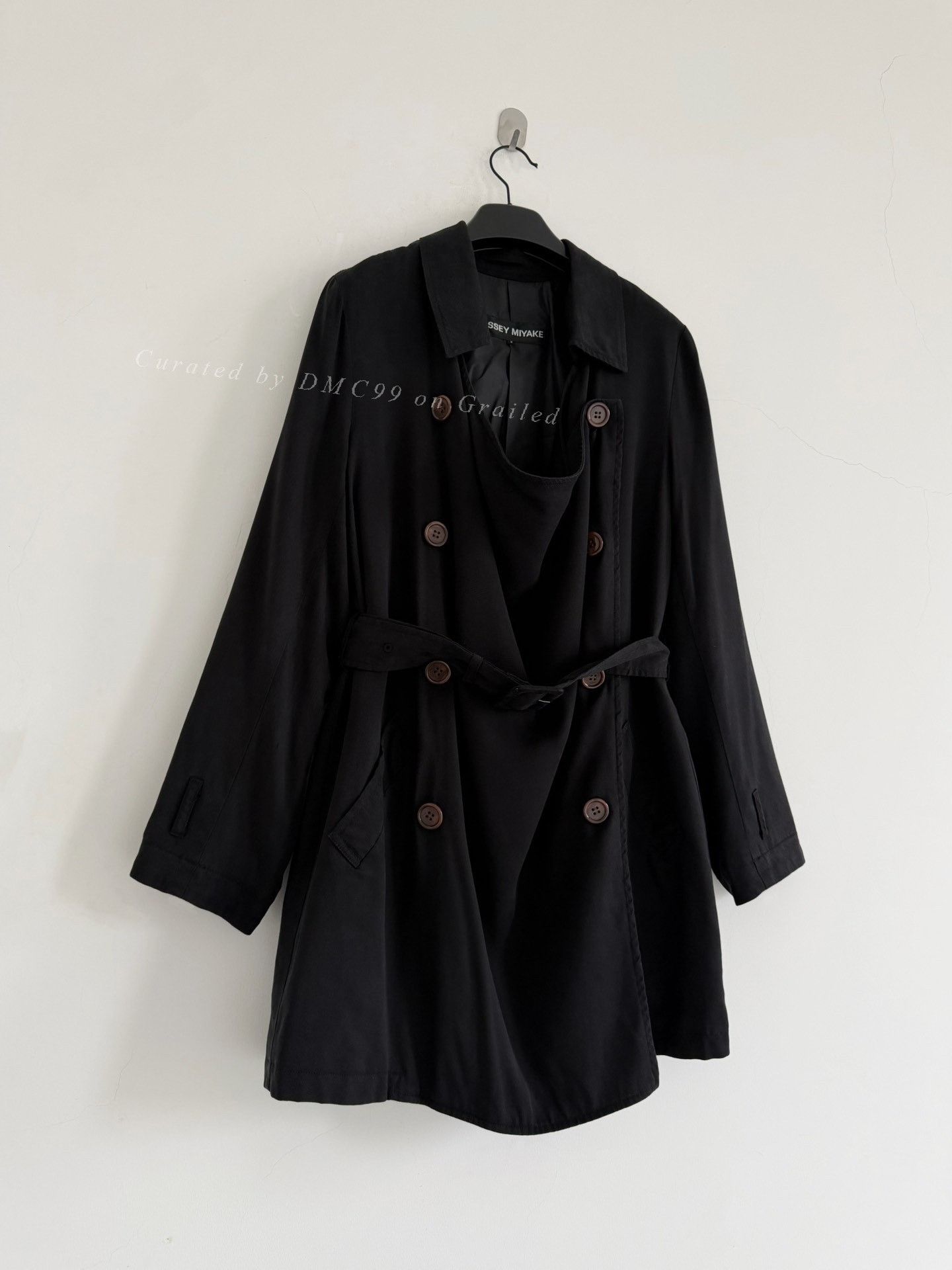 Issey Miyake Issey Miyake 2005 Mainline Draped Trench Coat Size L / US 10 / IT 46 - 2 Thumbnail