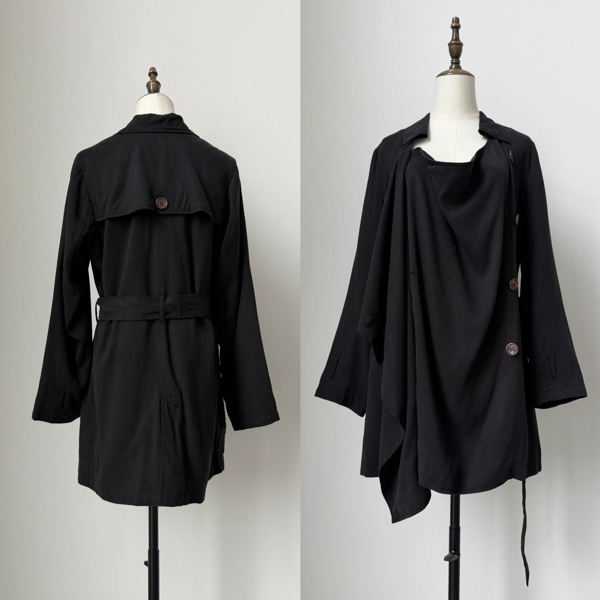 Issey Miyake Issey Miyake 2005 Mainline Draped Trench Coat Size L / US 10 / IT 46 - 8 Thumbnail