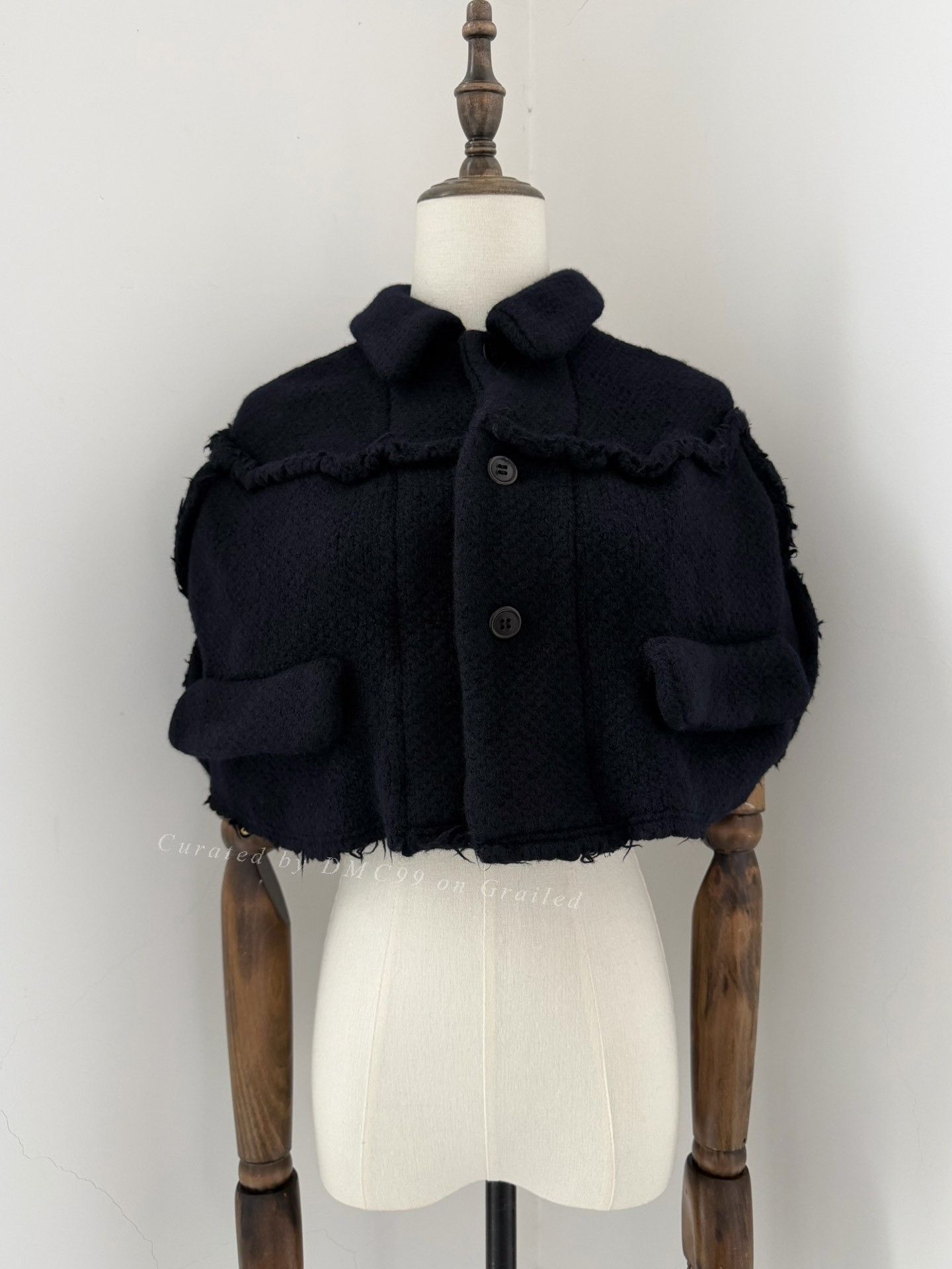 Rei Kawakubo Comme des Garçons 2002 Robe Line Cape Top Size M / US 6-8 / IT 42-44 - 3 Thumbnail