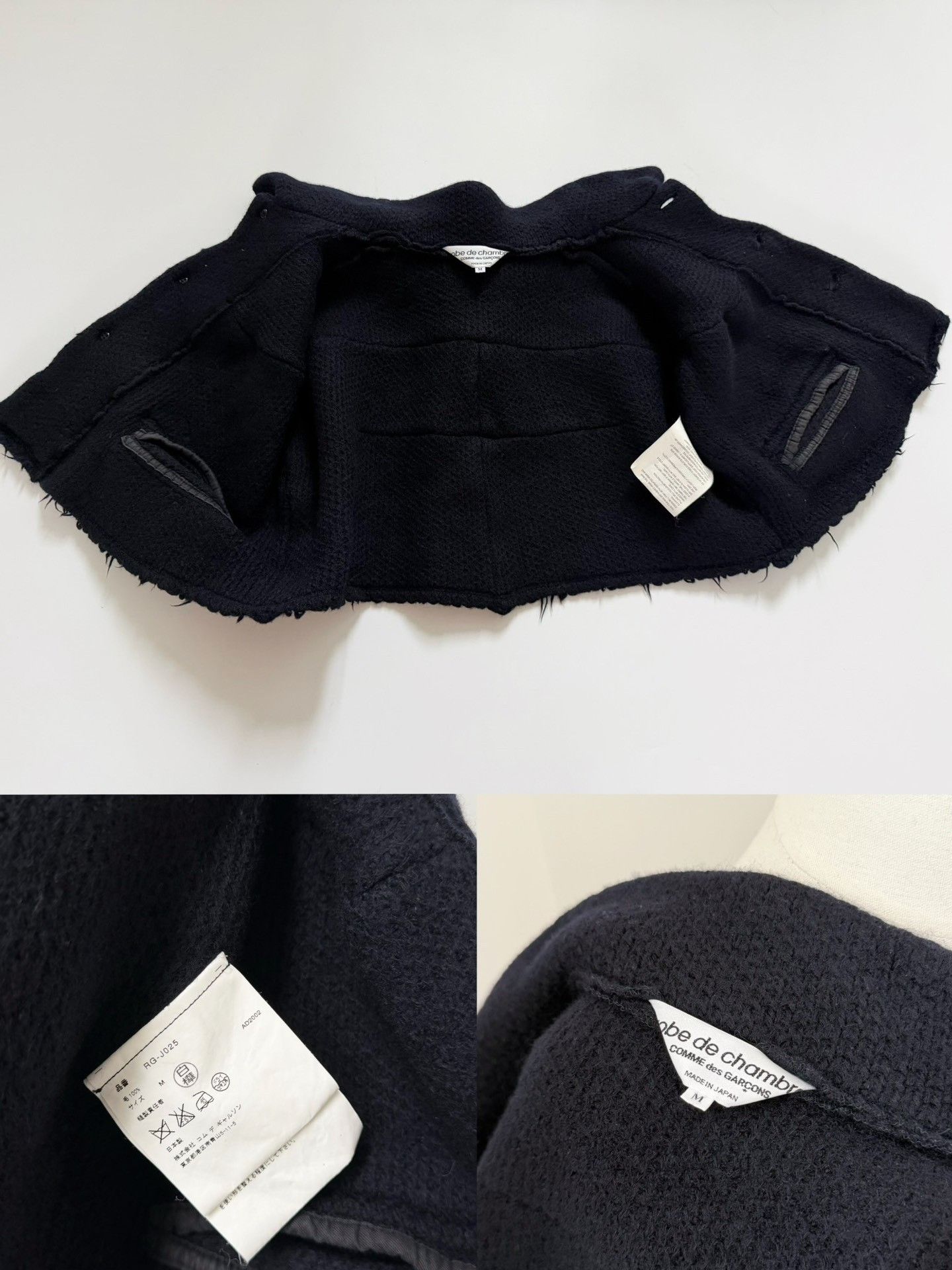 Rei Kawakubo Comme des Garçons 2002 Robe Line Cape Top Size M / US 6-8 / IT 42-44 - 8 Thumbnail