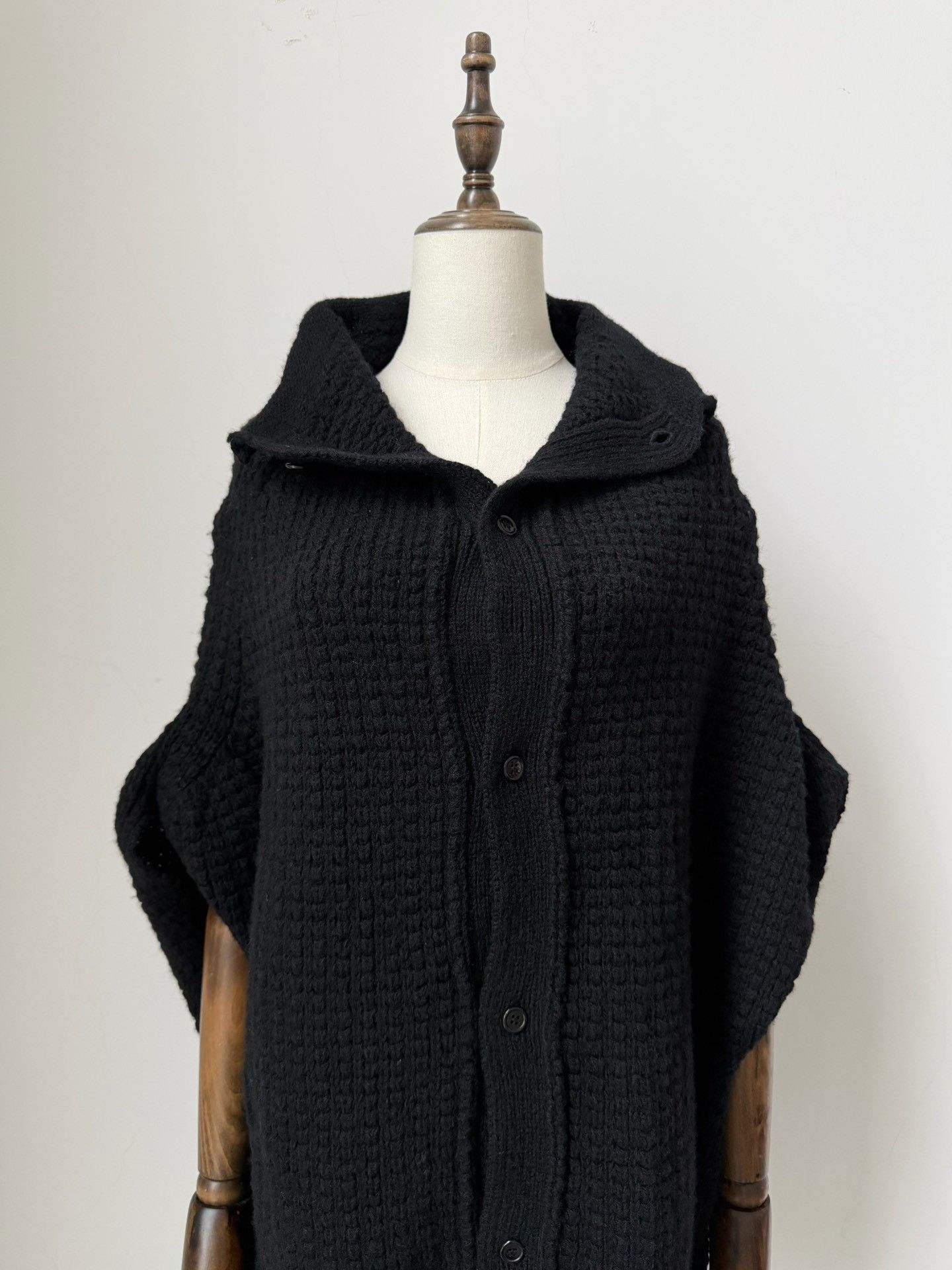 Yohji Yamamoto Yohji Yamamoto Y's Thick Knit Cape Top Size L / US 10 / IT 46 - 6 Thumbnail