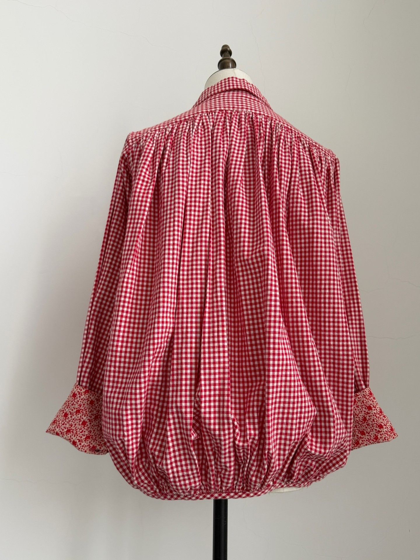Kapital Kapital Red Check 3D Bubble Shirt Size XS / US 0-2 / IT 36-38 - 9 Thumbnail