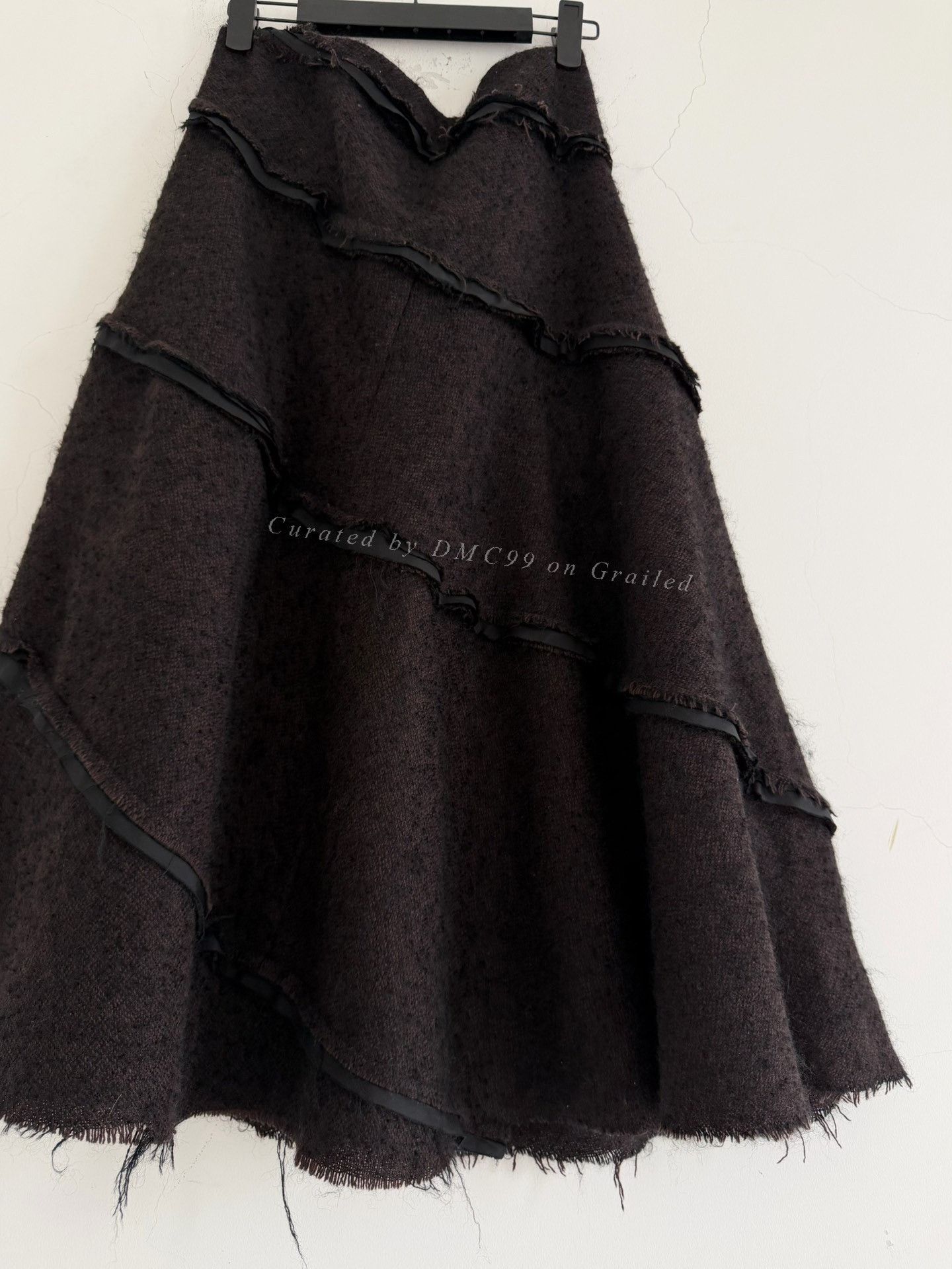 Junya Watanabe Junya Watanabe 2002 Wool Fringe Flared Skirt Size 34" / US 12 / IT 48 - 6 Thumbnail
