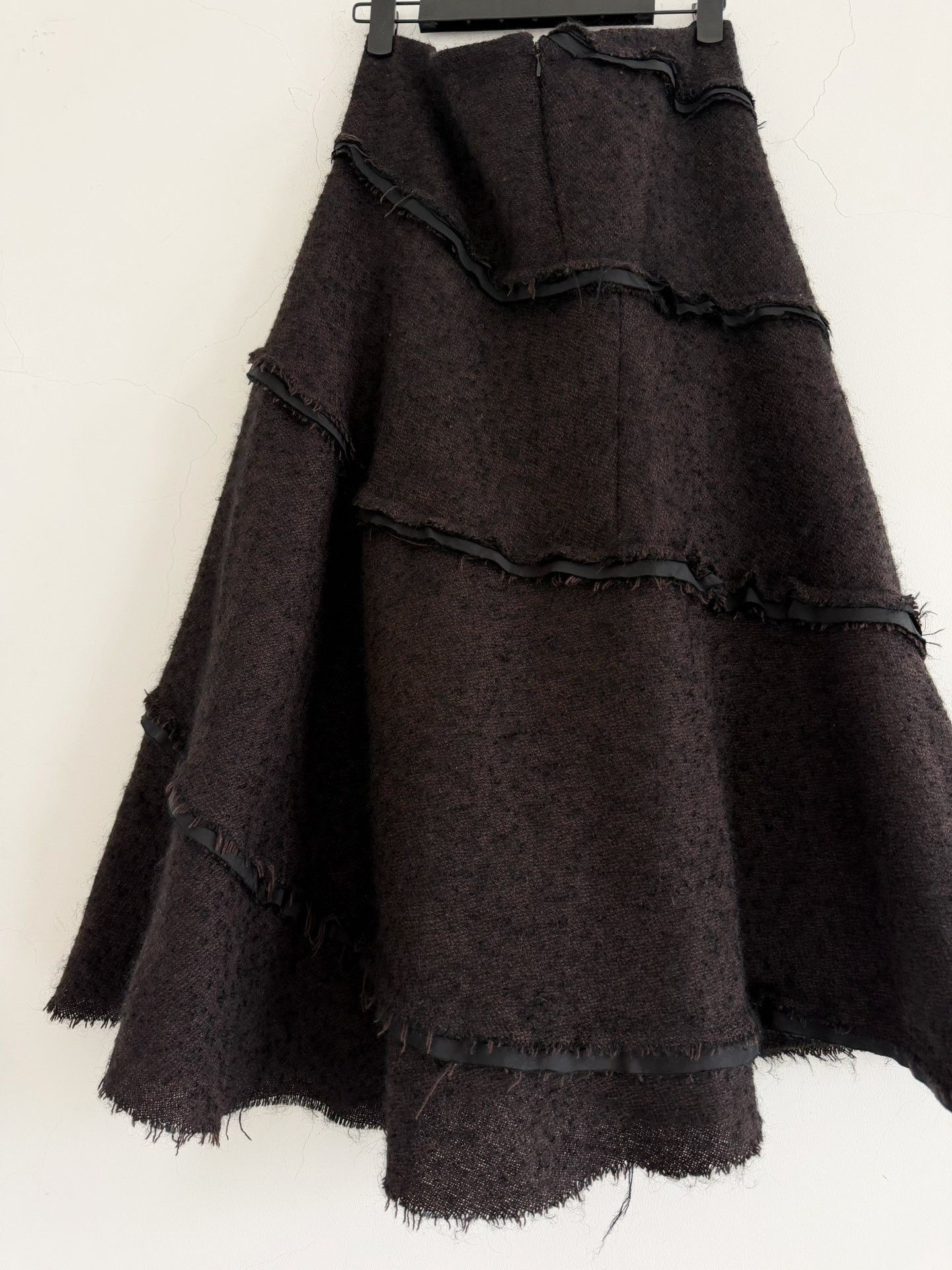 Junya Watanabe Junya Watanabe 2002 Wool Fringe Flared Skirt Size 34" / US 12 / IT 48 - 8 Thumbnail