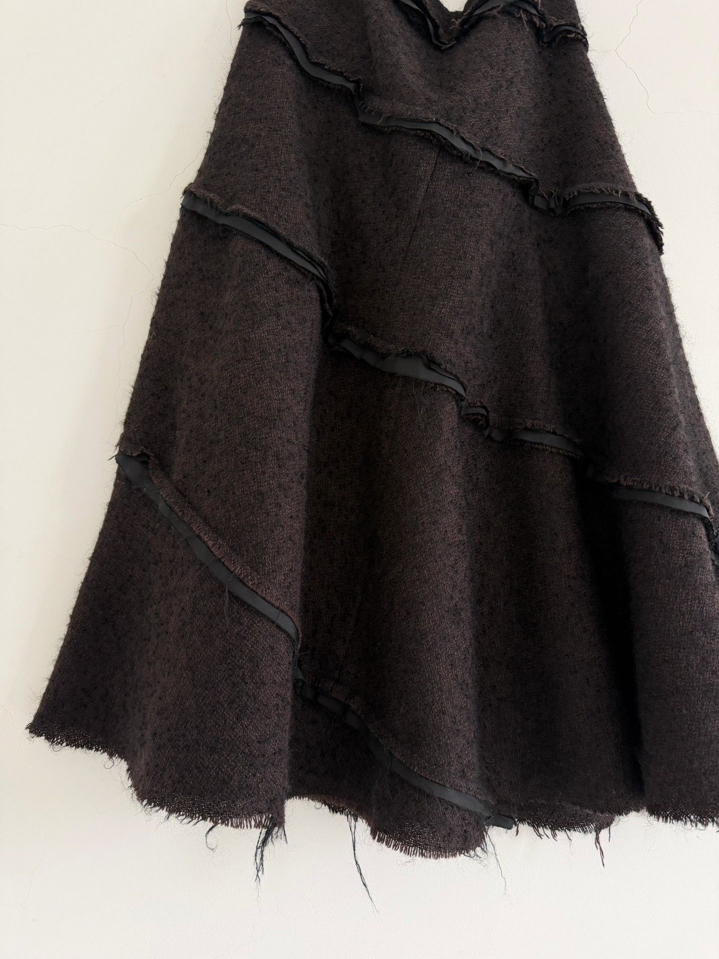 Junya Watanabe Junya Watanabe 2002 Wool Fringe Flared Skirt Size 34" / US 12 / IT 48 - 3 Thumbnail