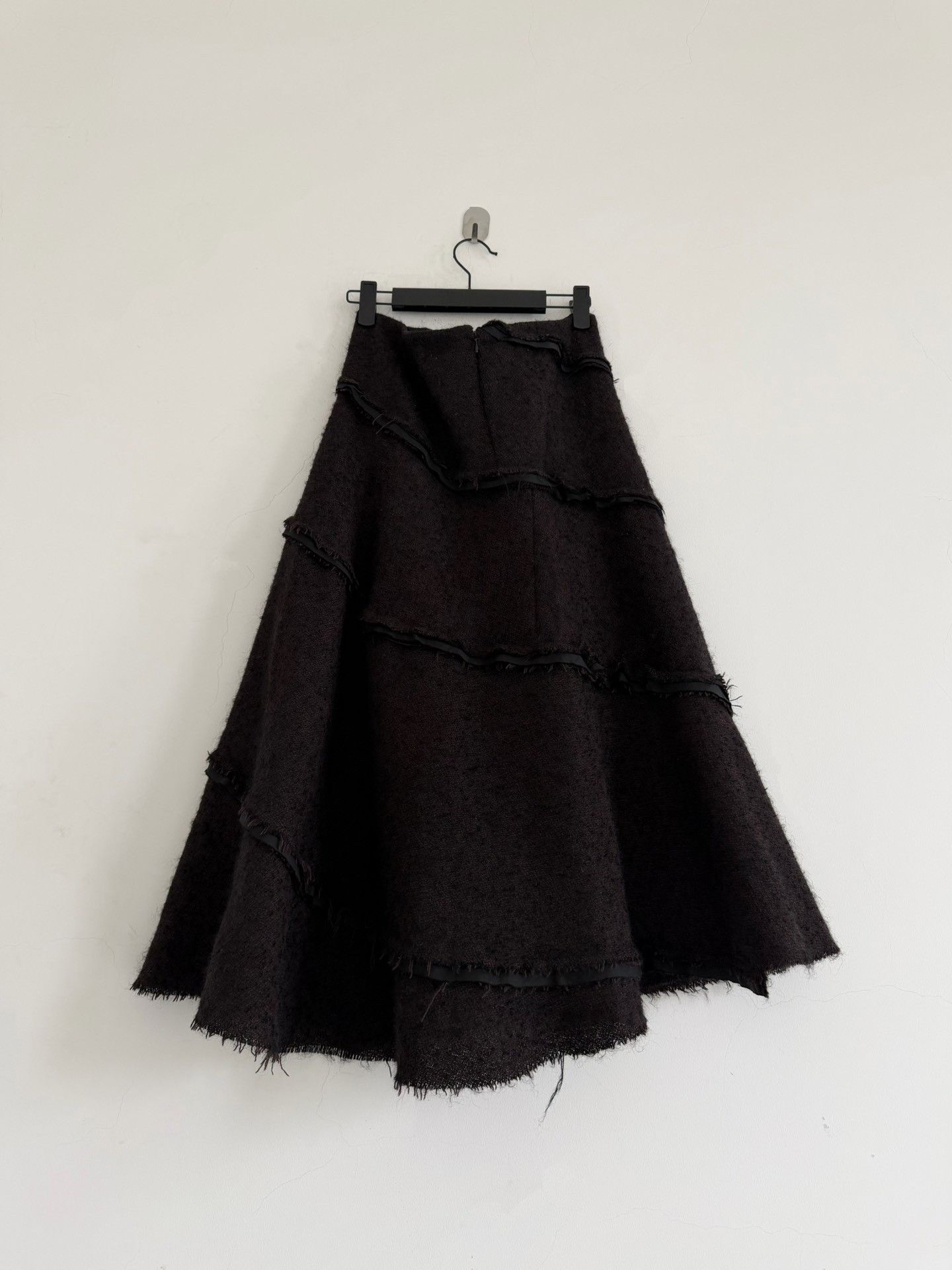 Junya Watanabe Junya Watanabe 2002 Wool Fringe Flared Skirt Size 34" / US 12 / IT 48 - 4 Thumbnail