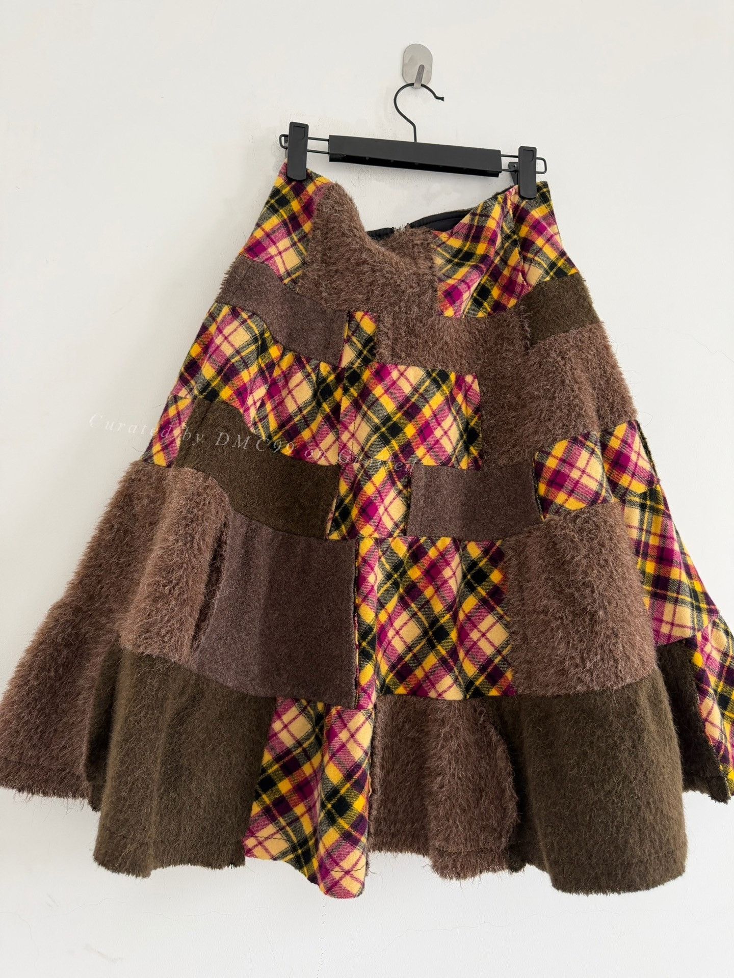 Rei Kawakubo Comme des Garçons 2005 Tricot Fur Patch Skirt Size 36" / US 14 / IT 50 - 2 Thumbnail