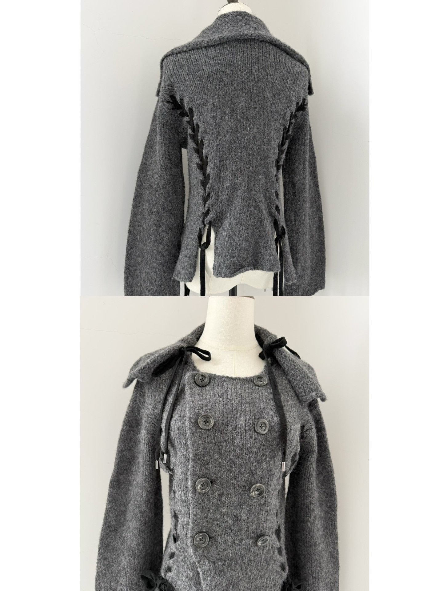 Limi Feu Limi Feu Tie Detail Knit Coat Size S / US 4 / IT 40 - 8 Thumbnail