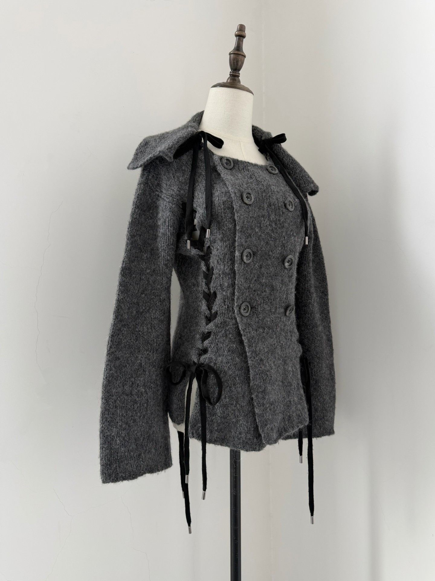 Limi Feu Limi Feu Tie Detail Knit Coat Size S / US 4 / IT 40 - 6 Thumbnail