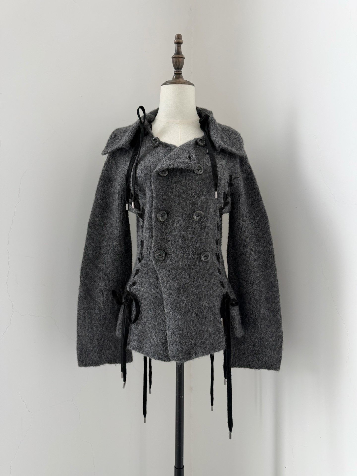 Limi Feu Limi Feu Tie Detail Knit Coat Size S / US 4 / IT 40 - 5 Thumbnail